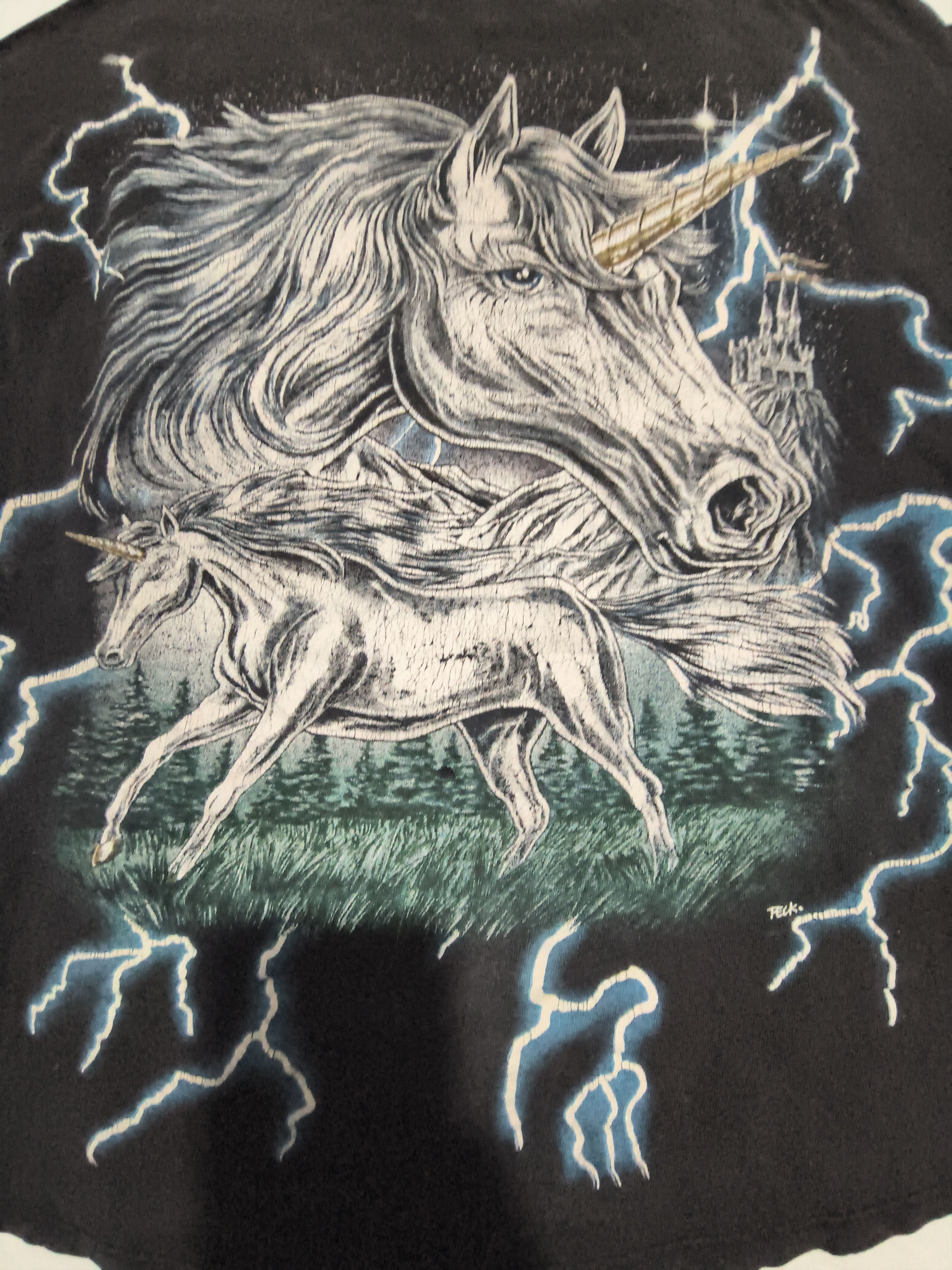 Other 90s American thunder unicorn lightning shirt Size US S / EU 44-46 / 1 - 4 Thumbnail