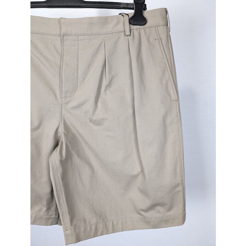 Saint Laurent Paris o1rshd1 Pleated Chino Bermuda Shorts Cotton Serge in Beige Size US 40 / EU 56 - 4 Thumbnail