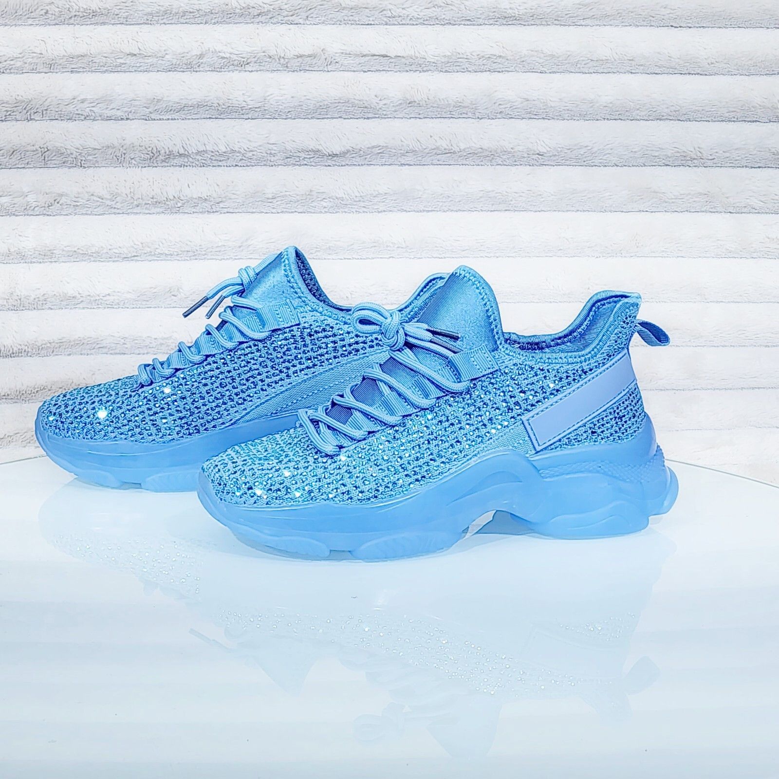Other Frey Blue Jelly Sole Slip On Pull Tie Comfy Running Shoes Sn Size US 6 / IT 36 - 1 Thumbnail