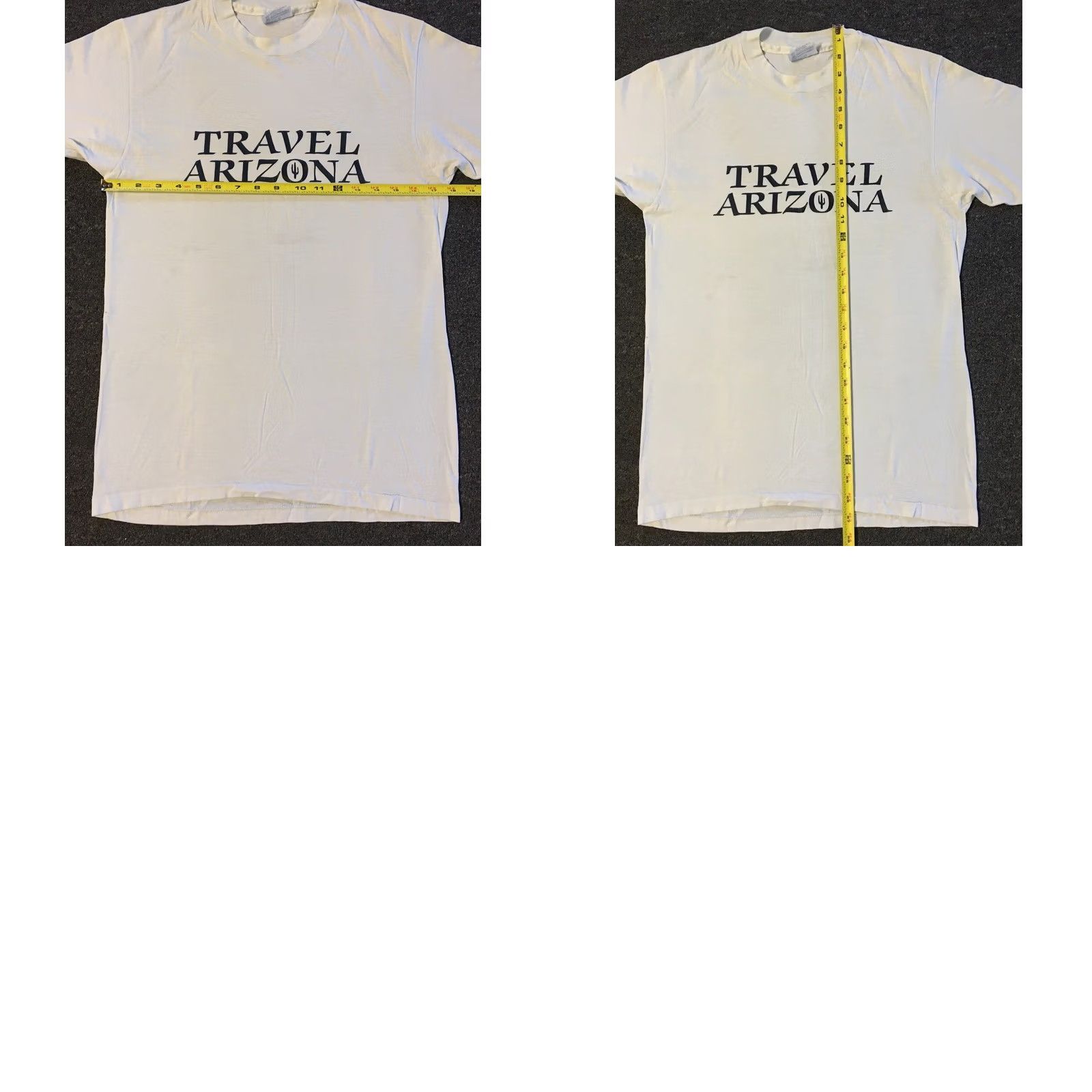 Vintage VINTAGE Arizona Cactus Shirt S White USA 80s 90s Grunge Sun Palm Trees Beach Travel Single Stitch Men T-Shirt Size US S / EU 44-46 / 1 - 9 Thumbnail