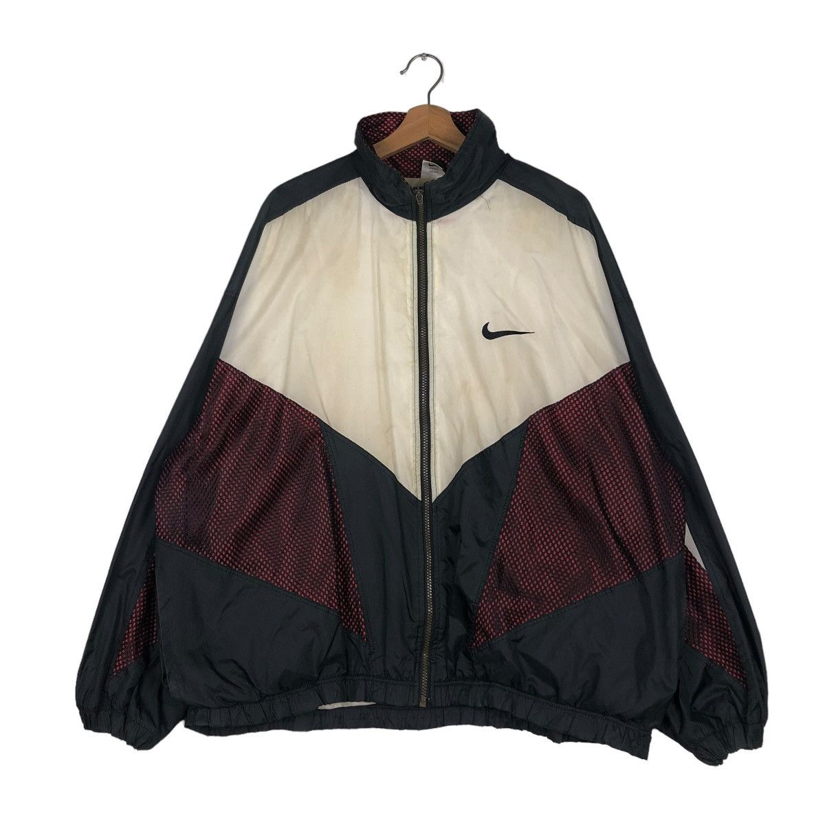 Nike 📌VINTAGE NIKE WINDBREAKER DOUBLE LAYER BIG SWOOSH Size US L / EU 52-54 / 3 - 2 Thumbnail