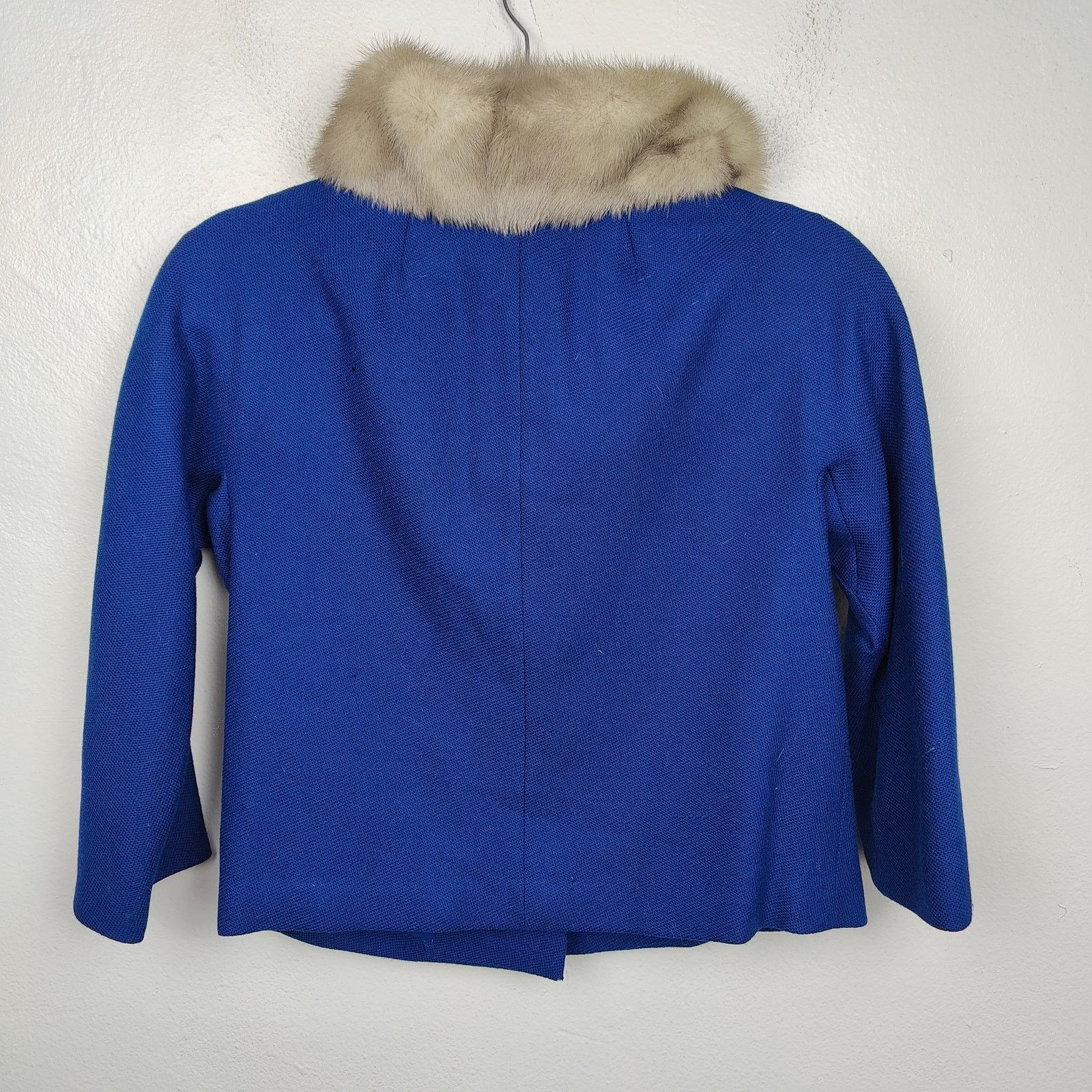 Other Vintage Hockanum Petit-Point Jacket Womens 6 Royal Blue Size M / US 6-8 / IT 42-44 - 8 Thumbnail