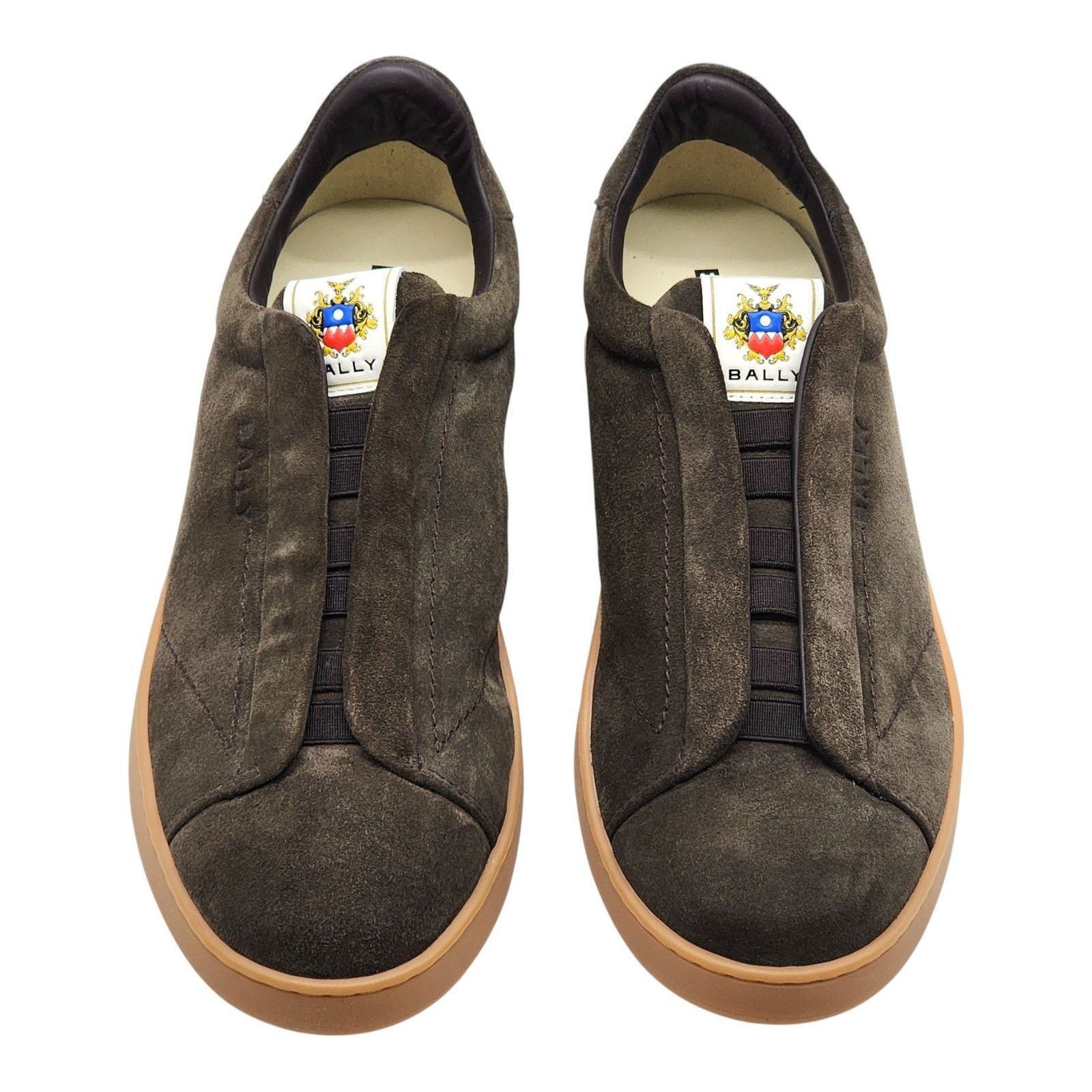 Bally Crest Romy Suede Slip On Sneakers Dark Brown EU 41 US 8 $400 Size US 8 / EU 41 - 4 Thumbnail