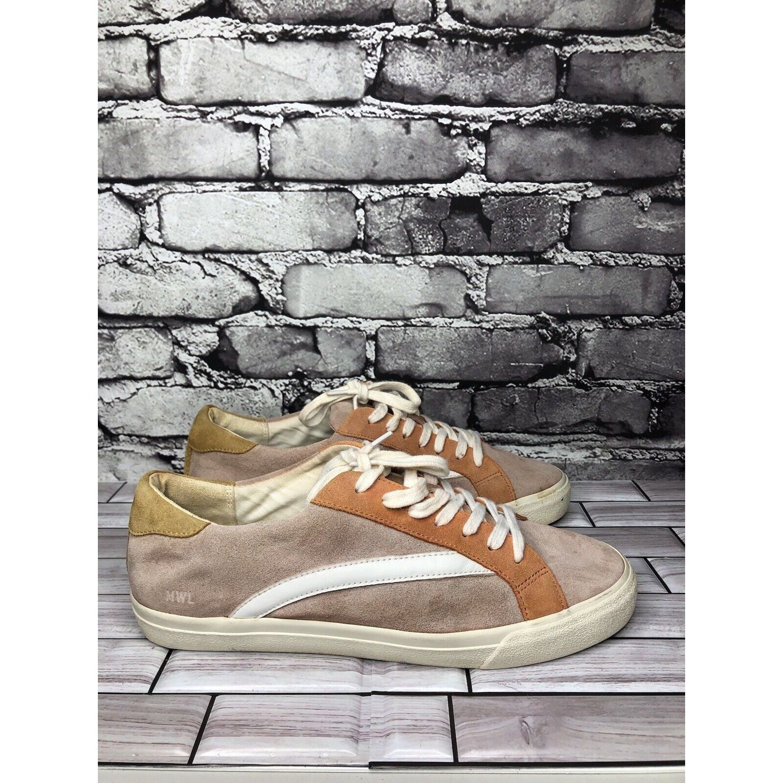 Madewell Madewell Sidewalk Suede Orange Leather Lace Low Top Sneakers Size US 10 / IT 40 - 1 Thumbnail