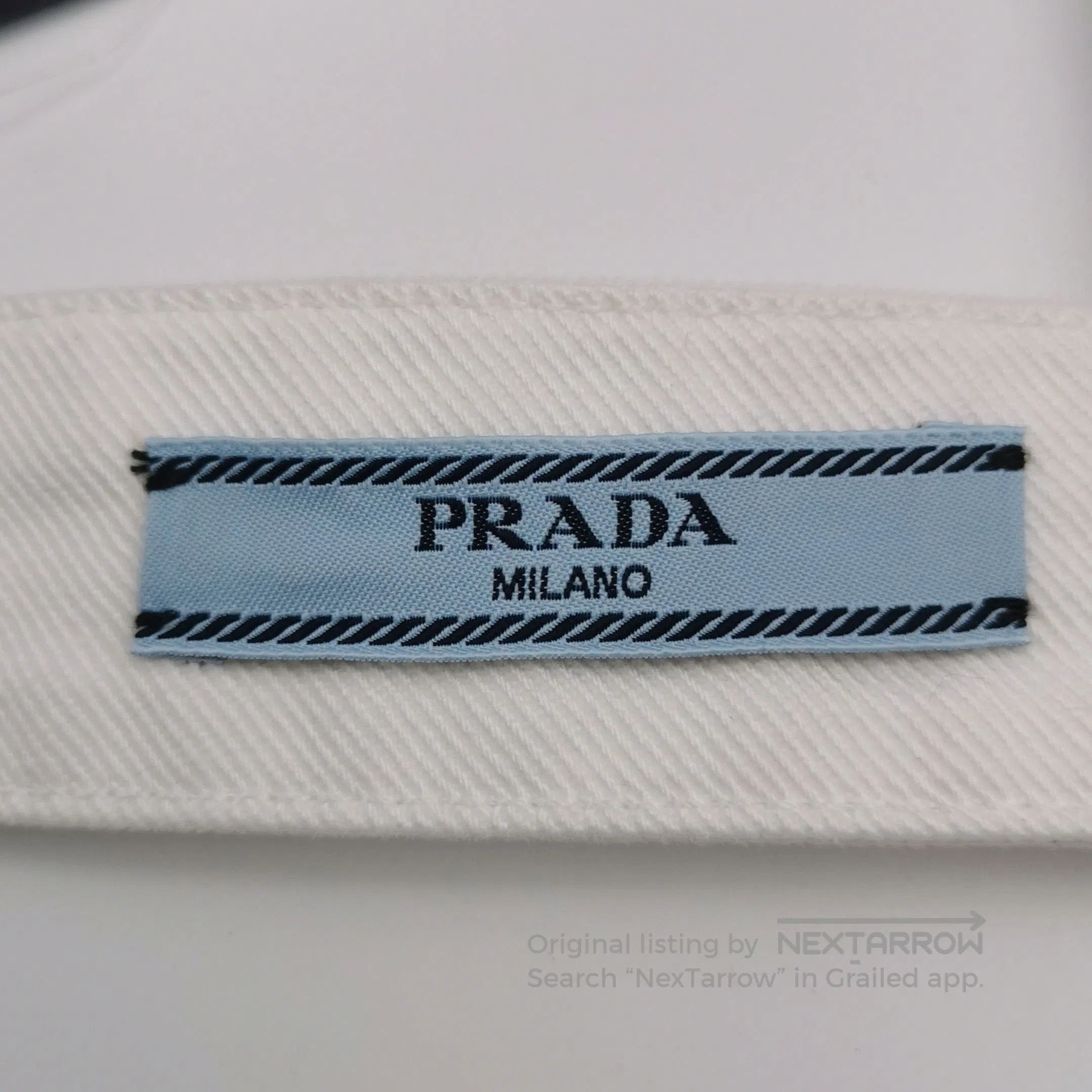 Prada Prada Cotton Triangle Logo Bralette in White . Size S / US 4 / IT 40 - 3 Thumbnail