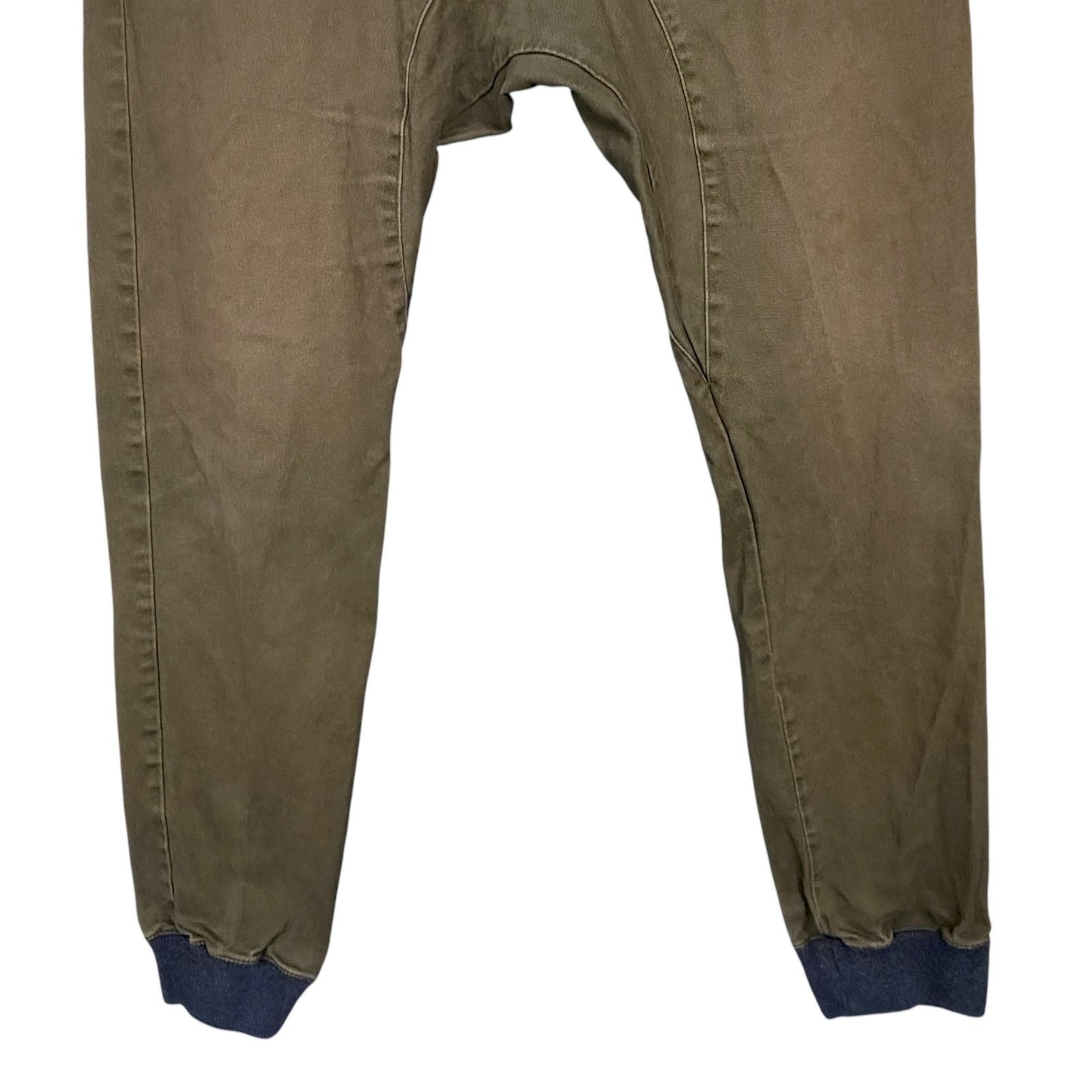 Zanerobe Zanerobe Olive Green Mens 36x30 Khaki Chino Stretch Joggers Size US 36 / EU 52 - 4 Thumbnail