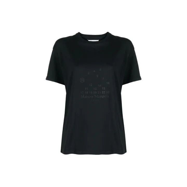 Maison Margiela Maison Margiela Black Letter Print Short Sleeve T-Shirt 0079 Size US XS / EU 42 / 0 - 1 Thumbnail
