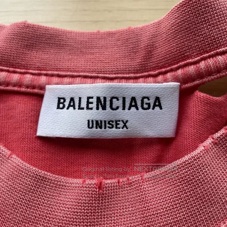 Balenciaga Balenciaga Printed Cracked Hole Distressed Washed T-Shirt Size US S / EU 44-46 / 1 - 5 Thumbnail