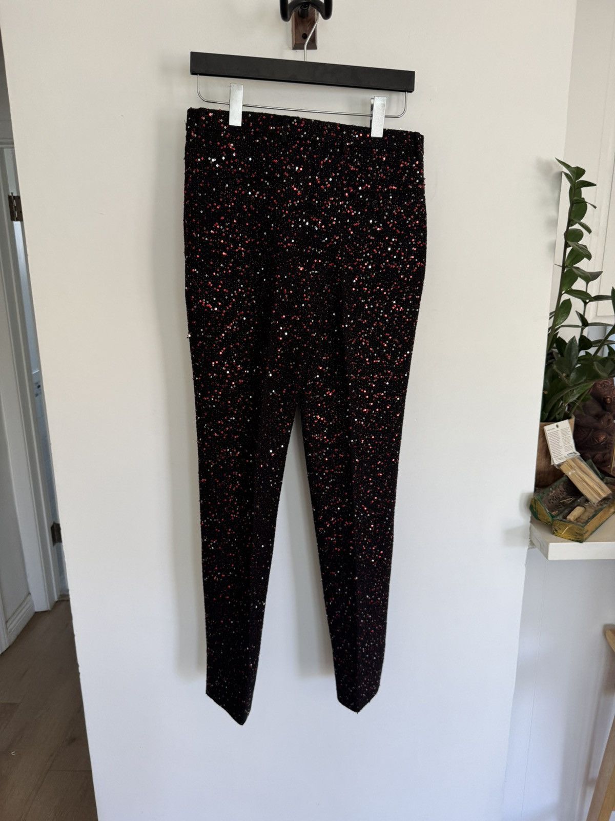 Saint Laurent Paris Red Sequins Runway Trousers Size US 30 / EU 46 - 1 Thumbnail