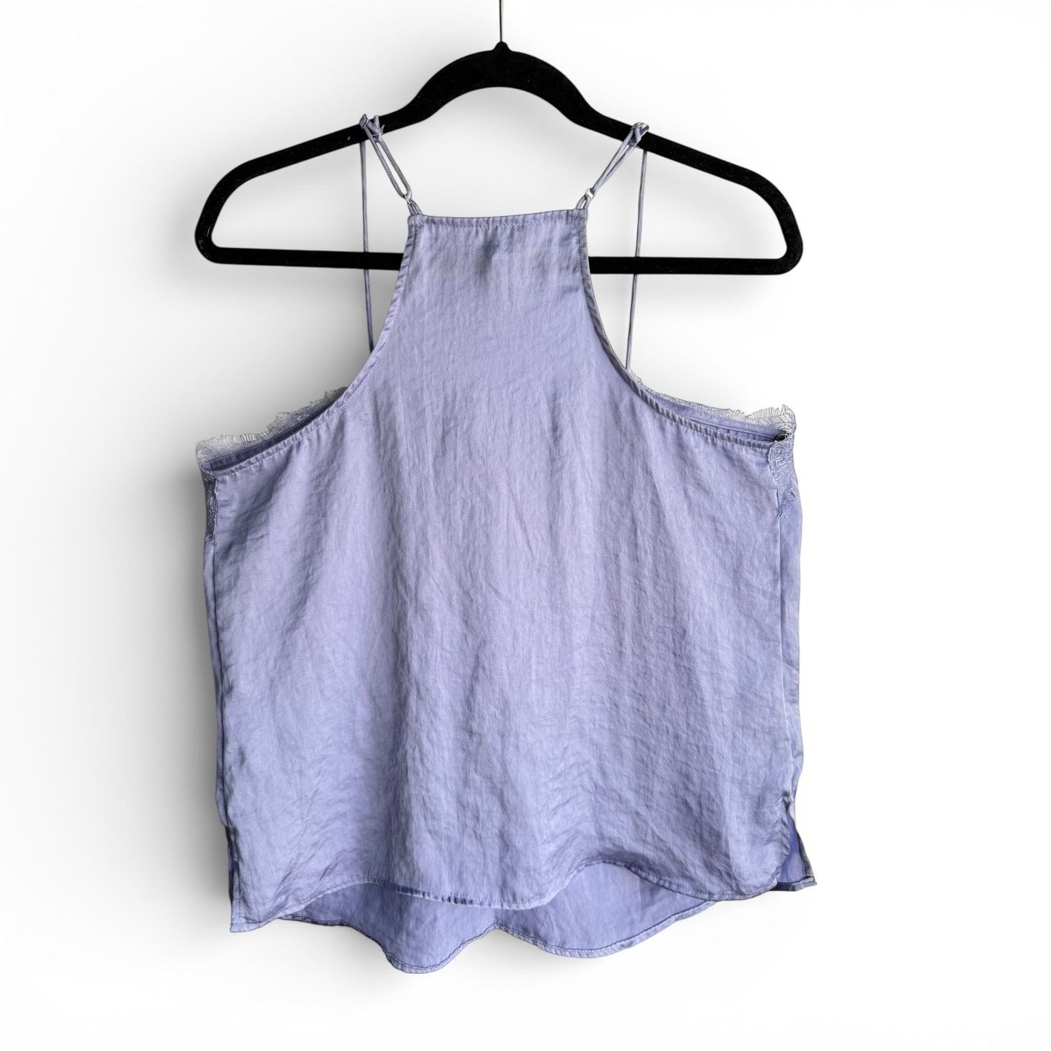 Nine West Nine West Lilac Satin Lace Trim Cami Tank Top Y2K Lingerie M Size M / US 6-8 / IT 42-44 - 3 Thumbnail