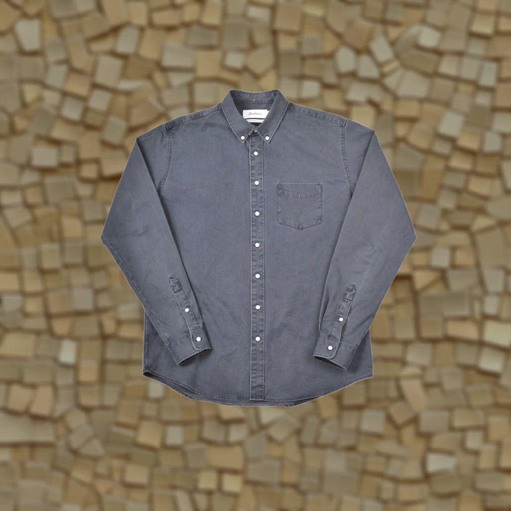 Vintage Schnaydermans Navy Cotton Button Overshirt Shirt Jacket Size 42 Blue Men Button-Up Long Sleeve Regular XS-XL? Size US XL / EU 56 / 4 - 1 Thumbnail