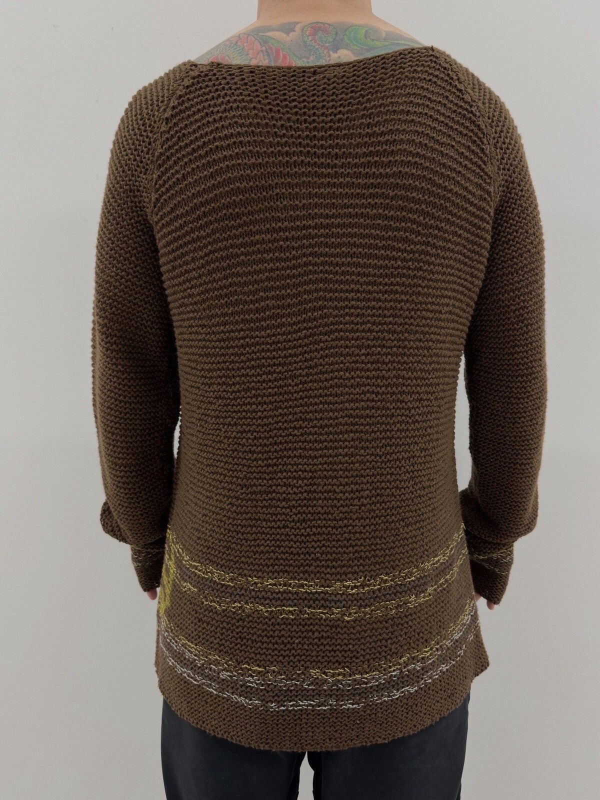 Diesel Vintage Diesel Knit Sweater Men Y2K Brown Pullover 2000s Size US L / EU 52-54 / 3 - 2 Thumbnail