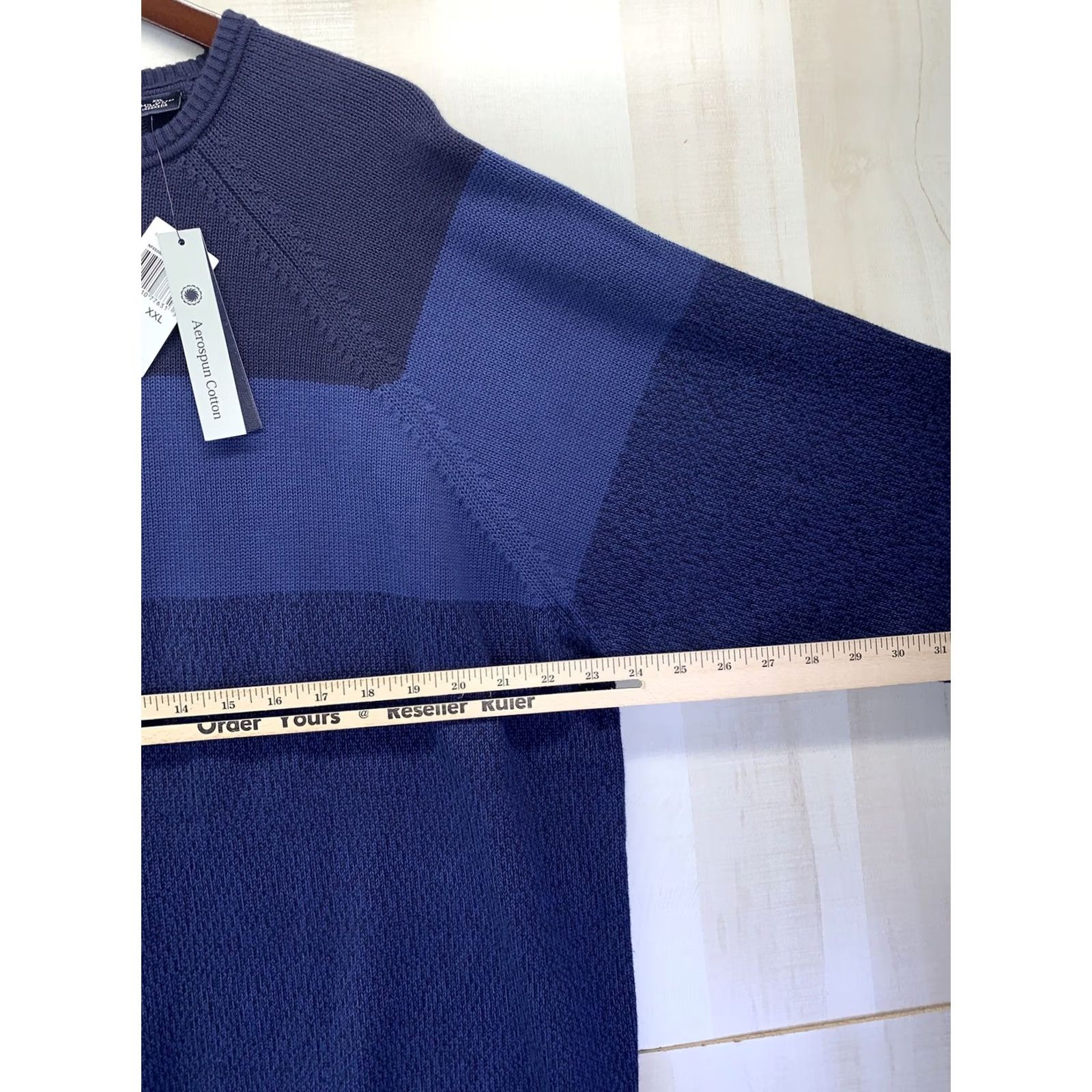 Vintage Northern Isles Aerospun Cotton Men’s Blue Knit Sweater NWT-4472 Size US XXL / EU 58 / 5 - 5 Thumbnail