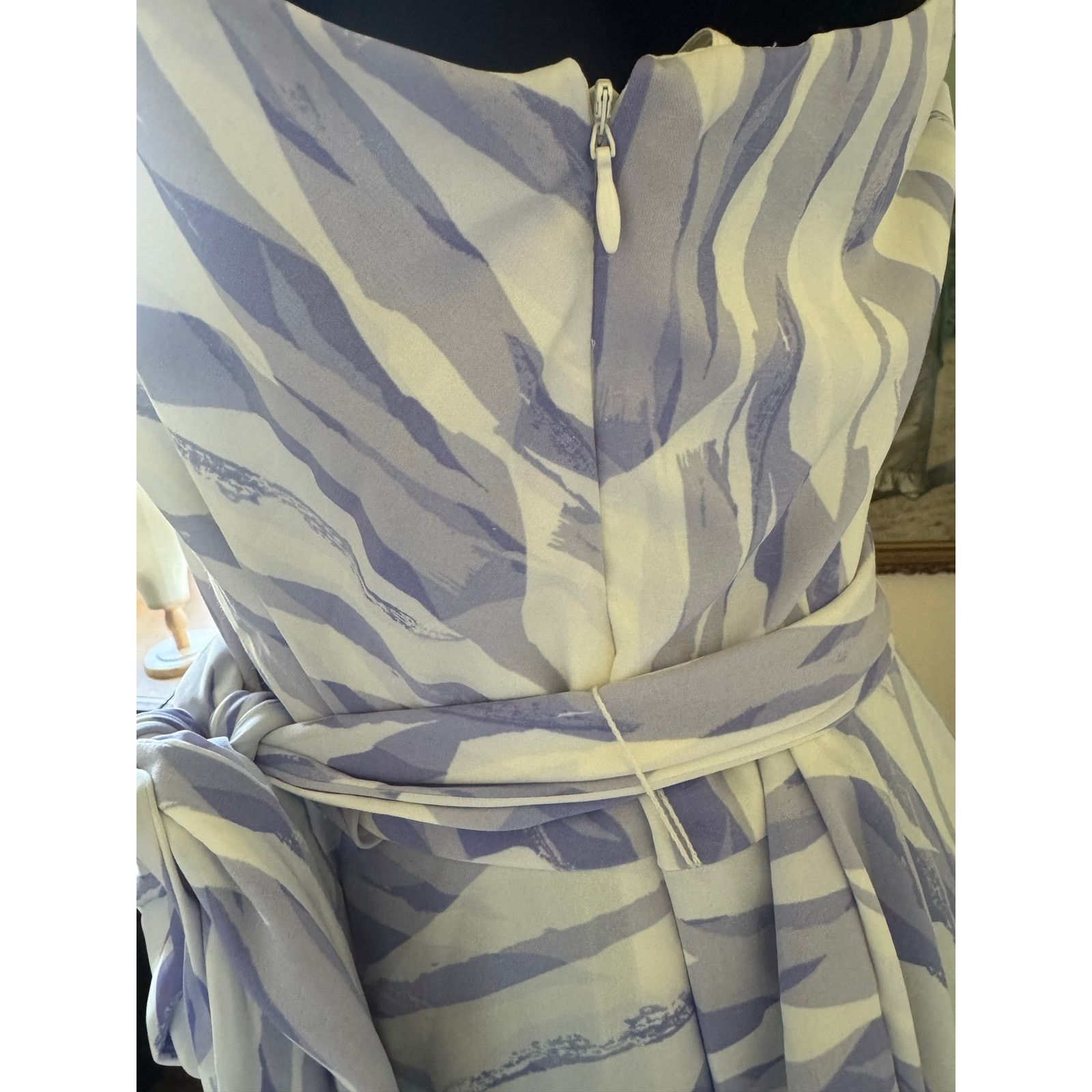 Nine West Nine West One Shoulder Blouse Lavender Zebra Print Peplum L Size L / US 10 / IT 46 - 4 Thumbnail