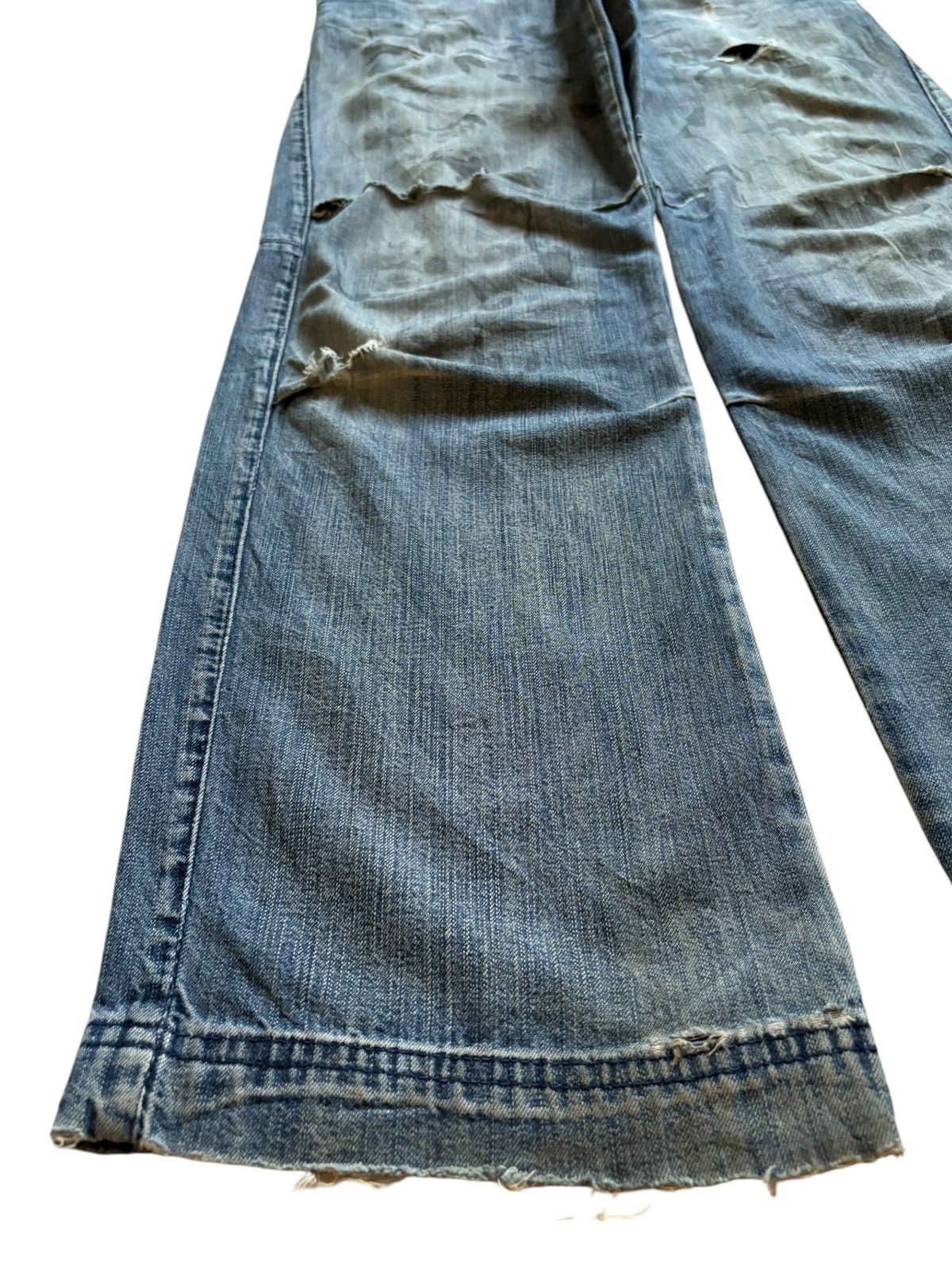 Japanese Brand Vintage Japanese Brand Mud Wash Distressed Baggy Jeans Size US 31 - 6 Thumbnail