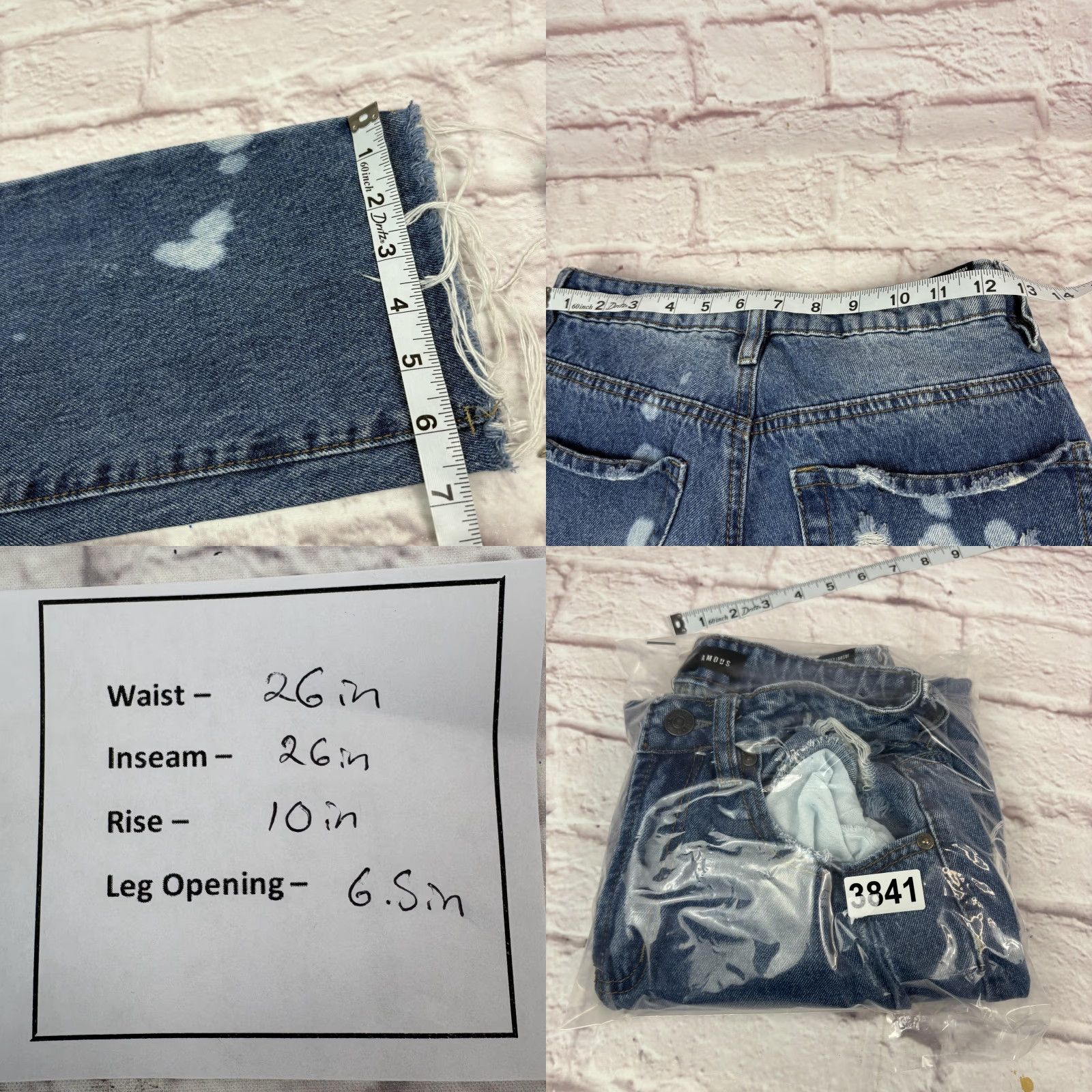 Almost Famous Almost Famous Jeans Juniors 3 Medium Wash Distressed Straight Crop 26x26 Denim Size 26" / US 2 / IT 38 - 9 Thumbnail