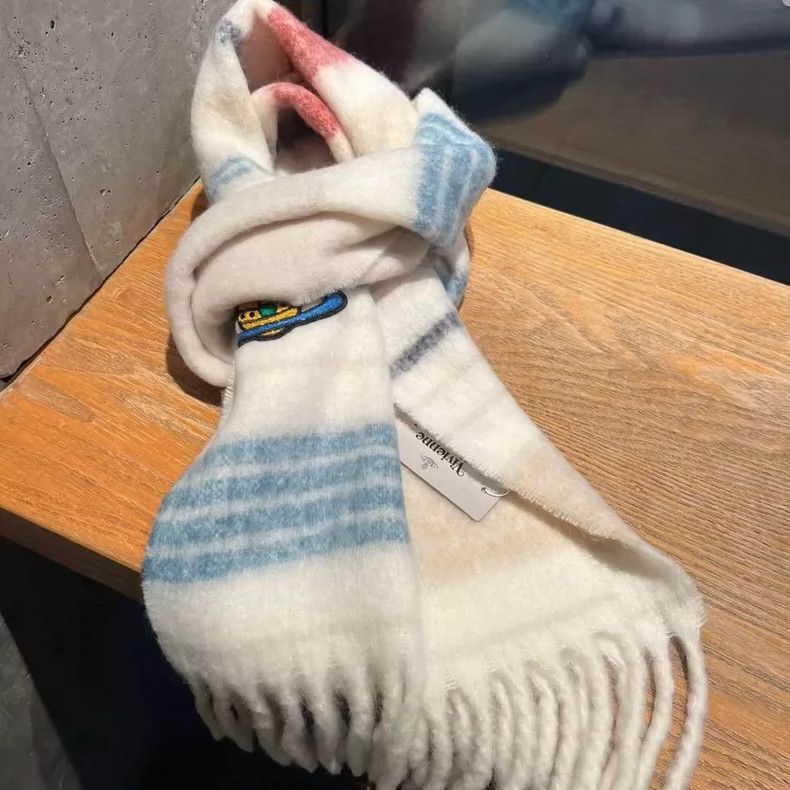Vivienne Westwood Vivienne Westwood size 30*180cm Big Saturn Mohair Scarf Size ONE SIZE - 3 Thumbnail