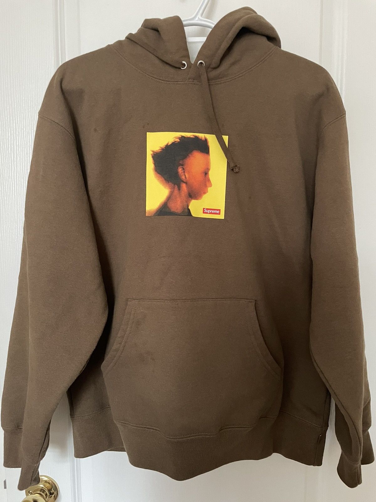 image of Supreme Gummo Hooded Sweatshirt in Brown, Men's (Size Small)