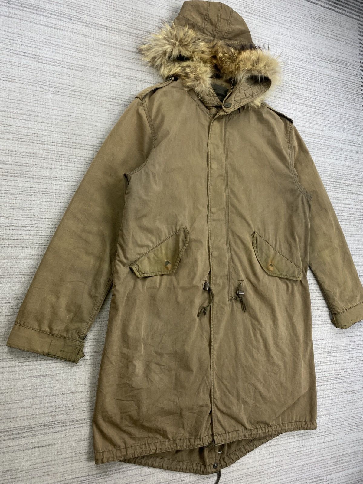 Alpha Industries Vtg Alpha Industries Faux Fur Parka Hoodie Long Jacket Size US L / EU 52-54 / 3 - 4 Thumbnail