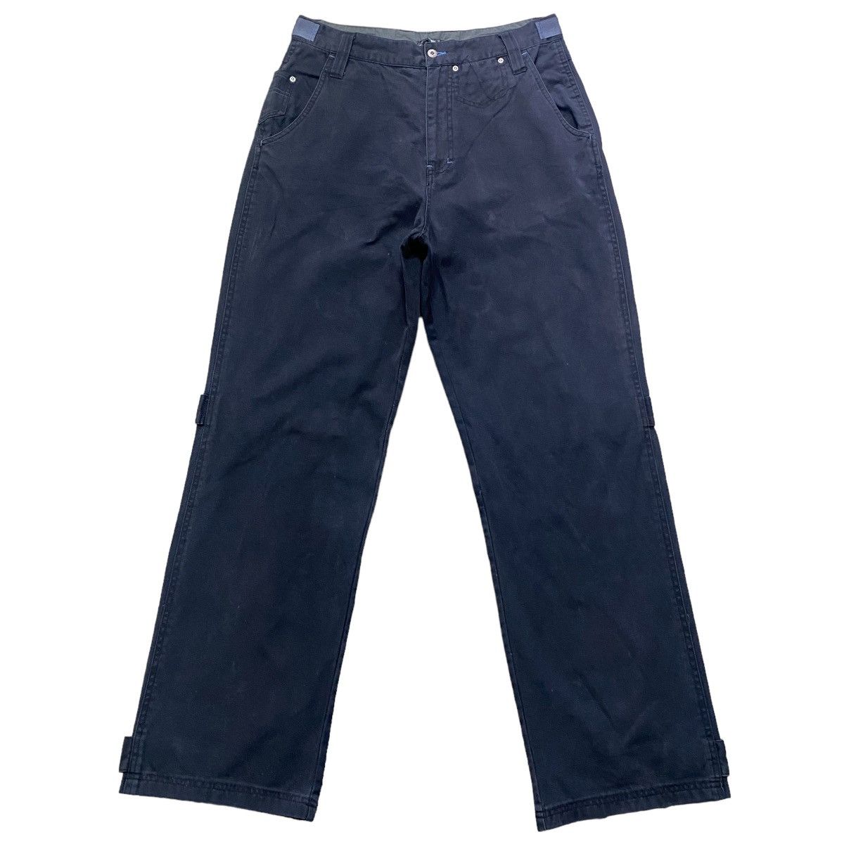 Japanese Brand SOLJAH Velcro Strap Baggy Pants Similar Girbaud Size US 32 / EU 48 - 2 Thumbnail