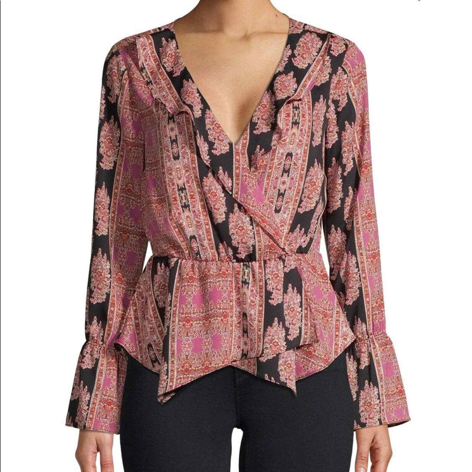 Bcbgmaxazria NWT BCBGMazAzria Women's Woven Top Blouse Size Medium Size M / US 6-8 / IT 42-44 - 6 Thumbnail