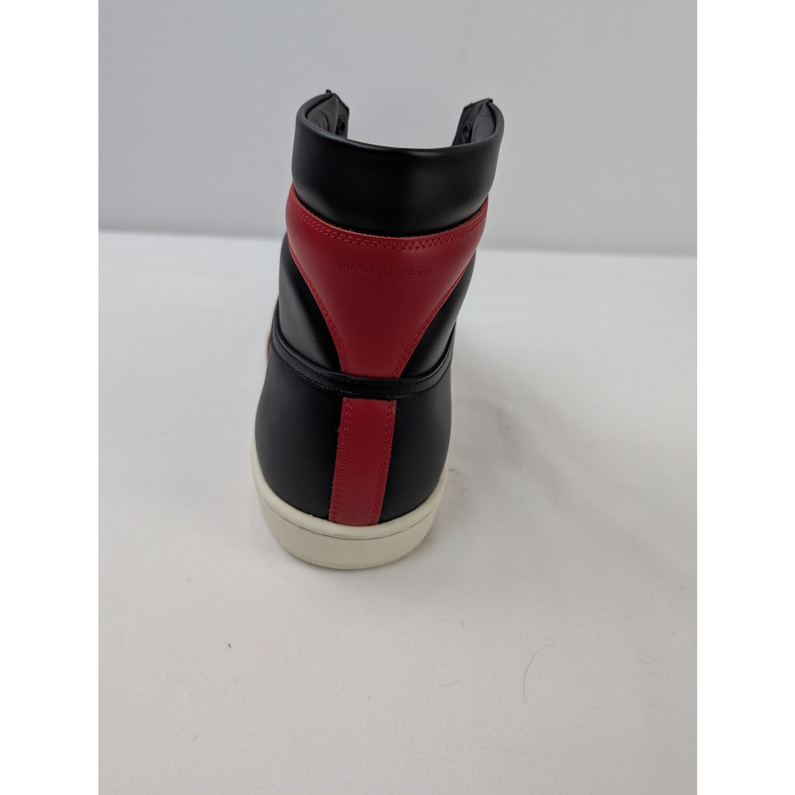 Saint Laurent Paris o1rshd1 Alpha Sigma SL10H Hi Top Sneakers in Red/Black Size US 10 / EU 43 - 15 Thumbnail