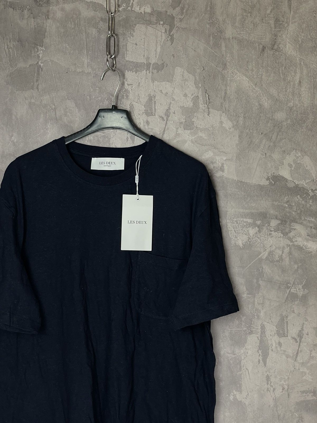 Les Deux × Vintage Les Deux Navy Luxury Pocket Cotton Rare T Shirt Size US L / EU 52-54 / 3 - 5 Thumbnail