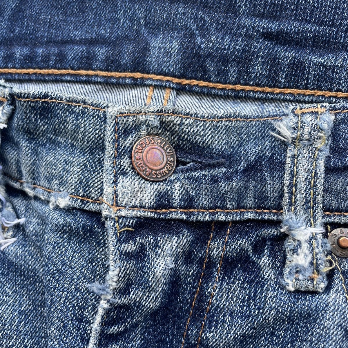 Levi's Vintage Levi’s 505 Big E THRASHED Jean Faded Denim Pants W34 Size US 34 / EU 50 - 6 Thumbnail
