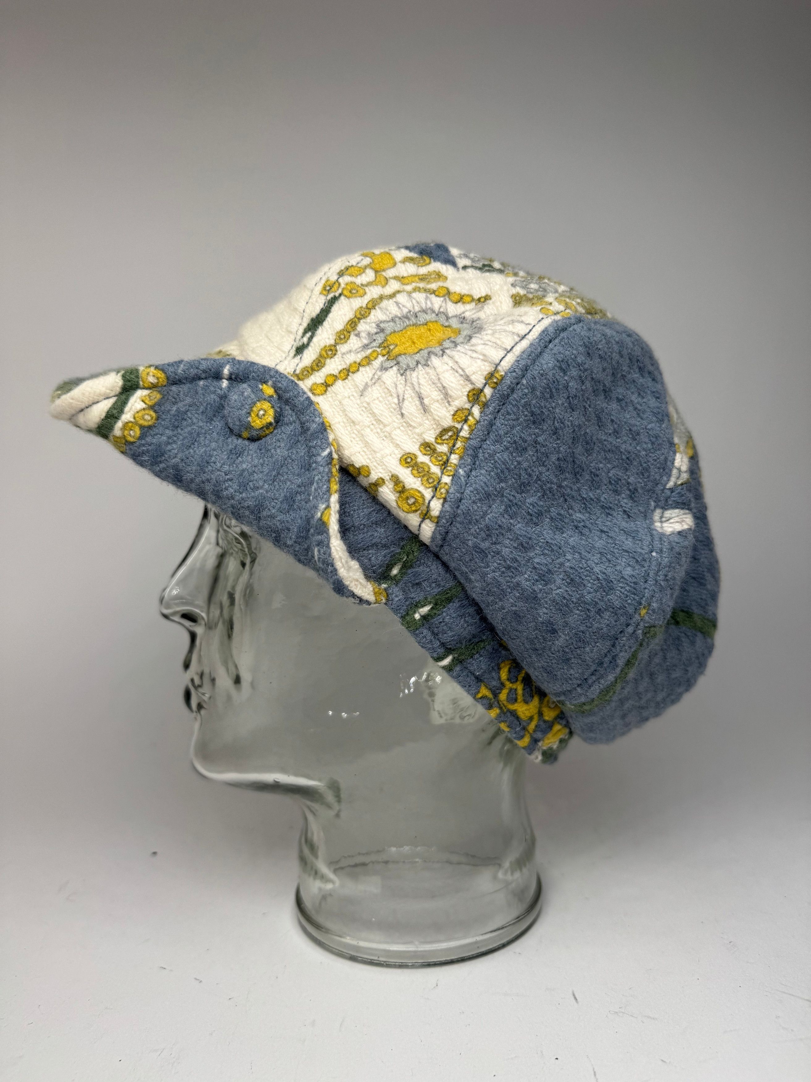 Emilio Pucci Vintage Wool hat Blue white yellow Size ONE SIZE - 1 Thumbnail