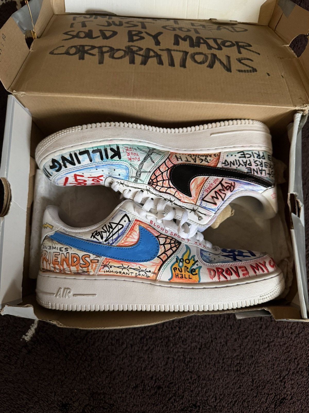 Vlone Vlone Himumimdead AF1 Size US 9.5 / EU 42-43 - 1 Thumbnail