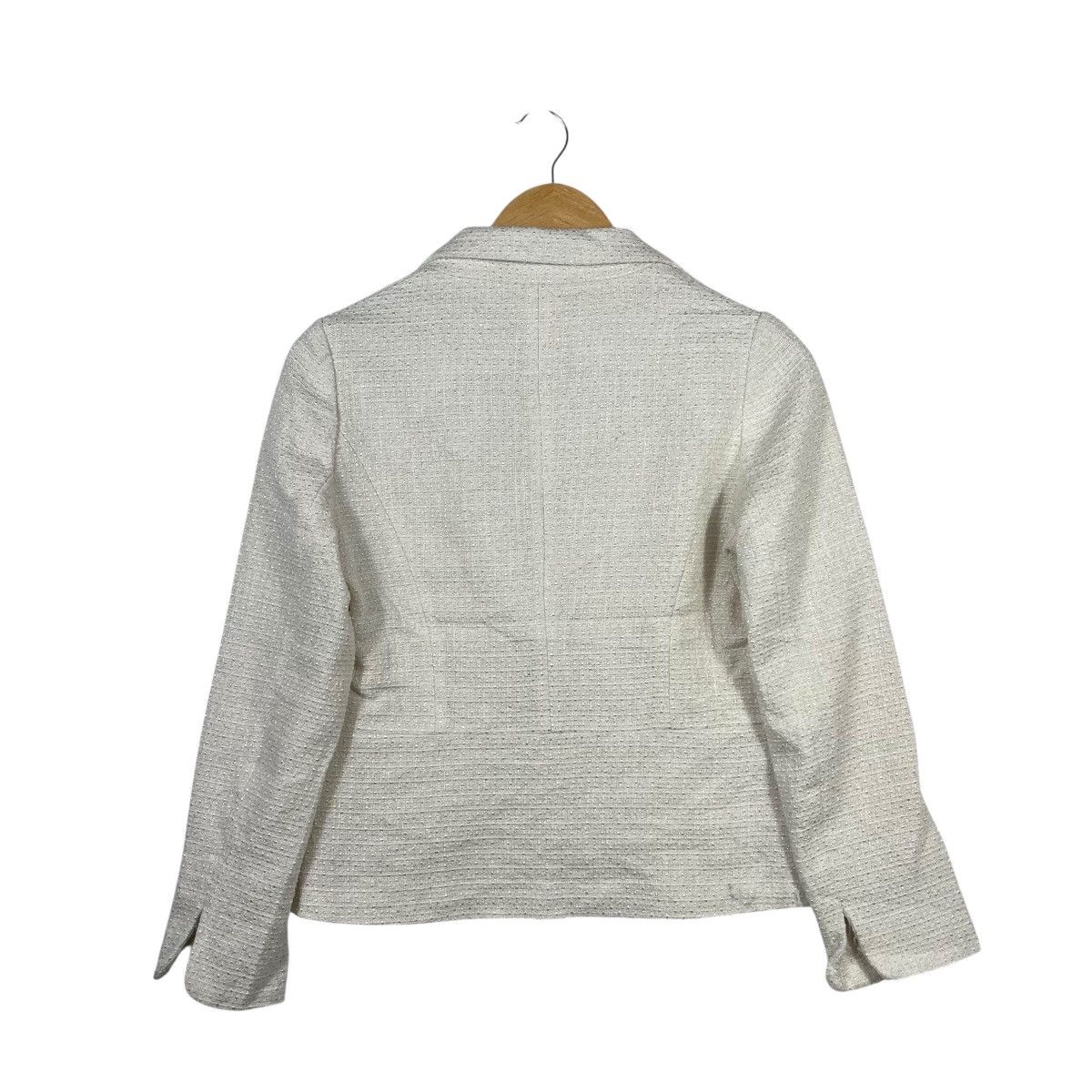 Vintage ELLE Cream Tweed Blazer Italian Fabric Women’s Tailored Size M / US 6-8 / IT 42-44 - 4 Thumbnail