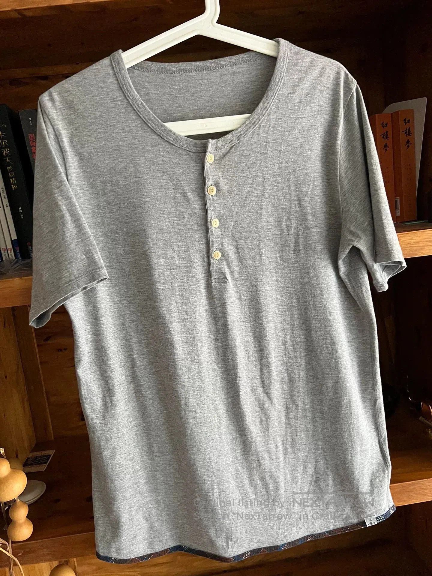 Visvim gray vintage henley short sleeve t. Size US M / EU 48-50 / 2 - 2 Thumbnail