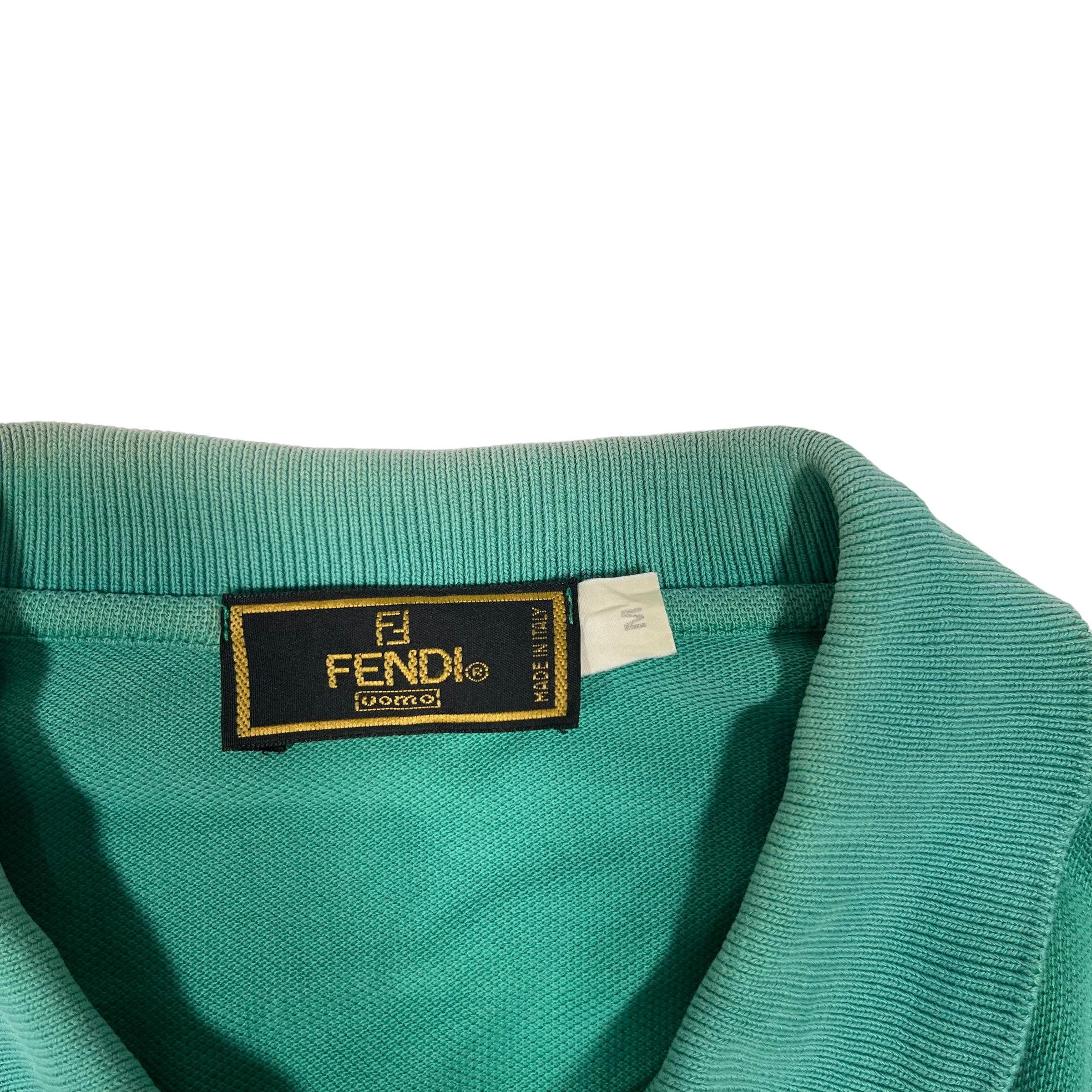 Fendi × Vintage Fendi Vintage 1990s Embroidered Polo Shirt Size US M / EU 48-50 / 2 - 7 Thumbnail