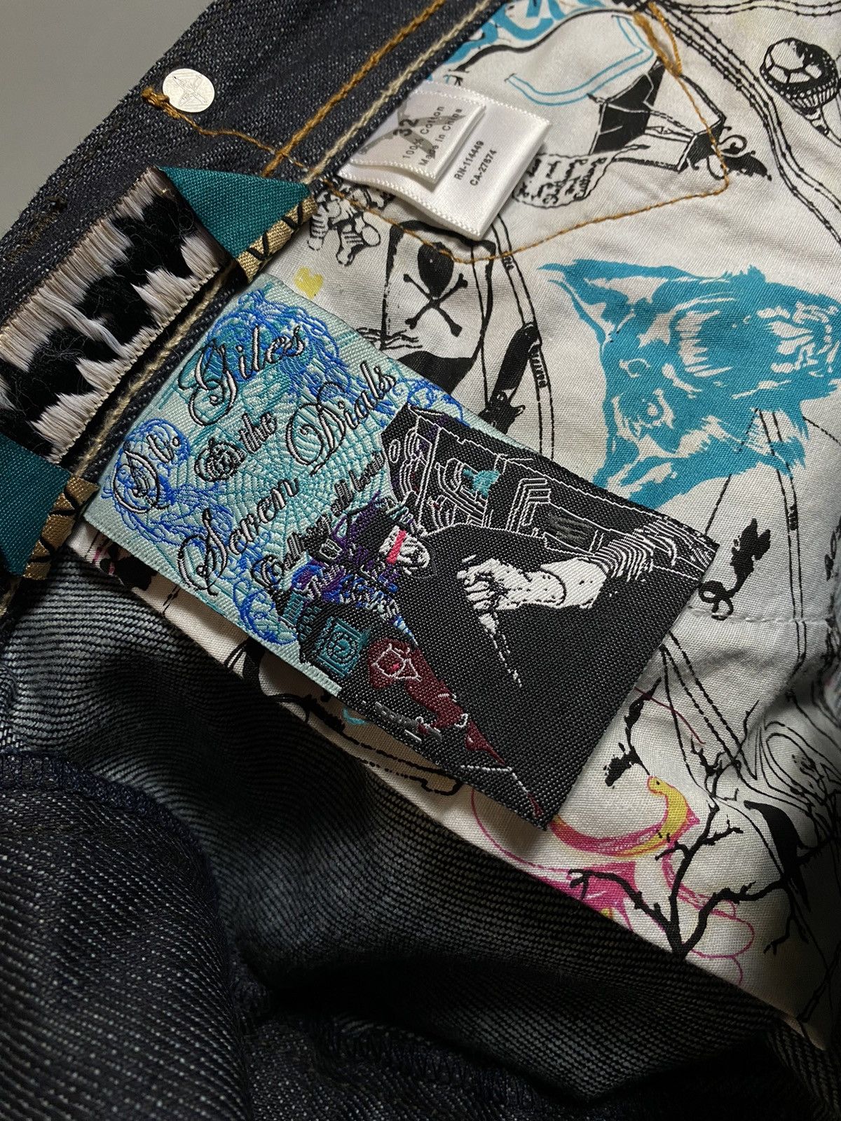 Artful Dodger × Japanese Brand × Vintage Artful Dodger y2k leather elements denim pants Size US 32 / EU 48 - 10 Thumbnail