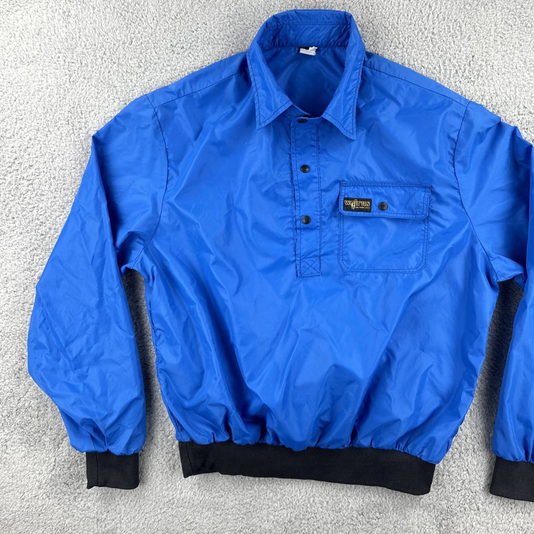 Vintage VINTAGE Walrus San Francisco Windbreaker Shirt XL Blue 1990s Made In USA Mens Size US XL / EU 56 / 4 - 4 Thumbnail