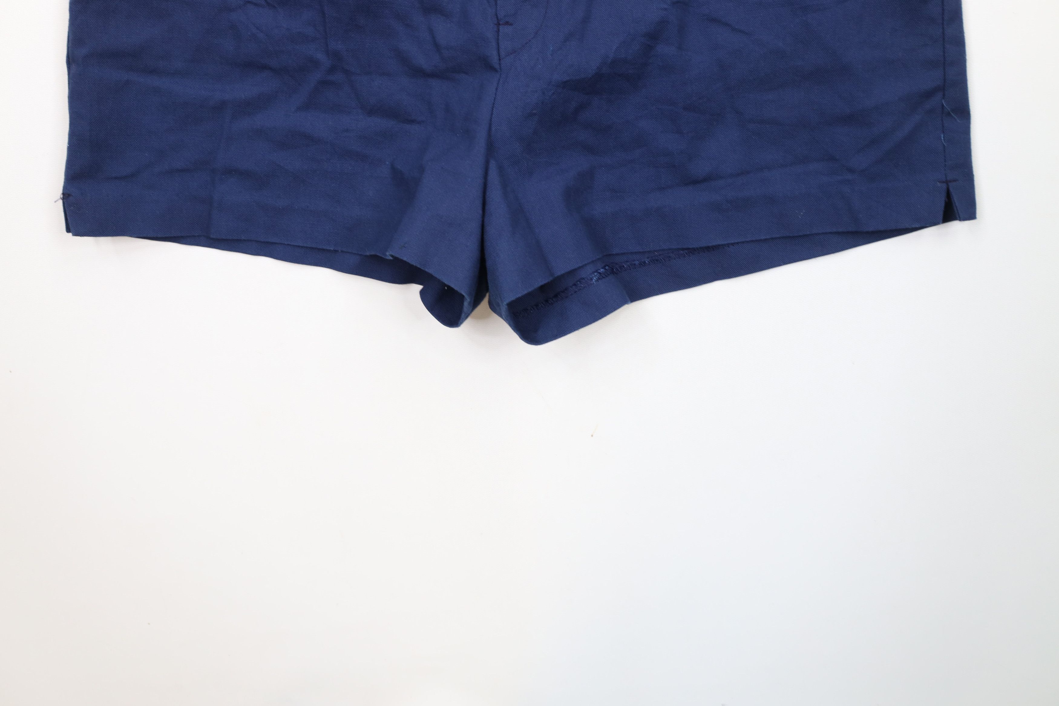 Vintage Vintage 70s Streetwear Above Knee Shorts Navy Blue USA Size 36" / US 14 / IT 50 - 4 Thumbnail