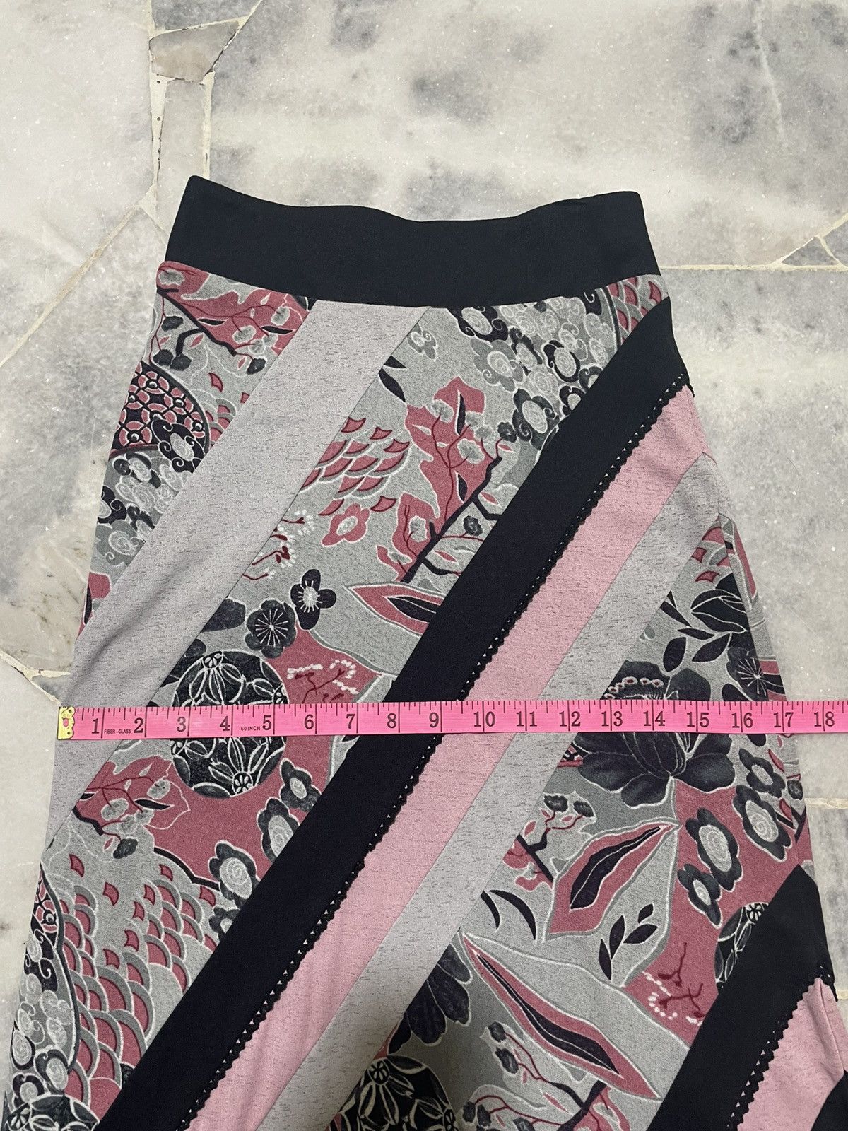 If Six Was Nine Vintage Ozz On Oriental Design Mesh Skirt Size 25" / US 0 / IT 36 - 9 Thumbnail