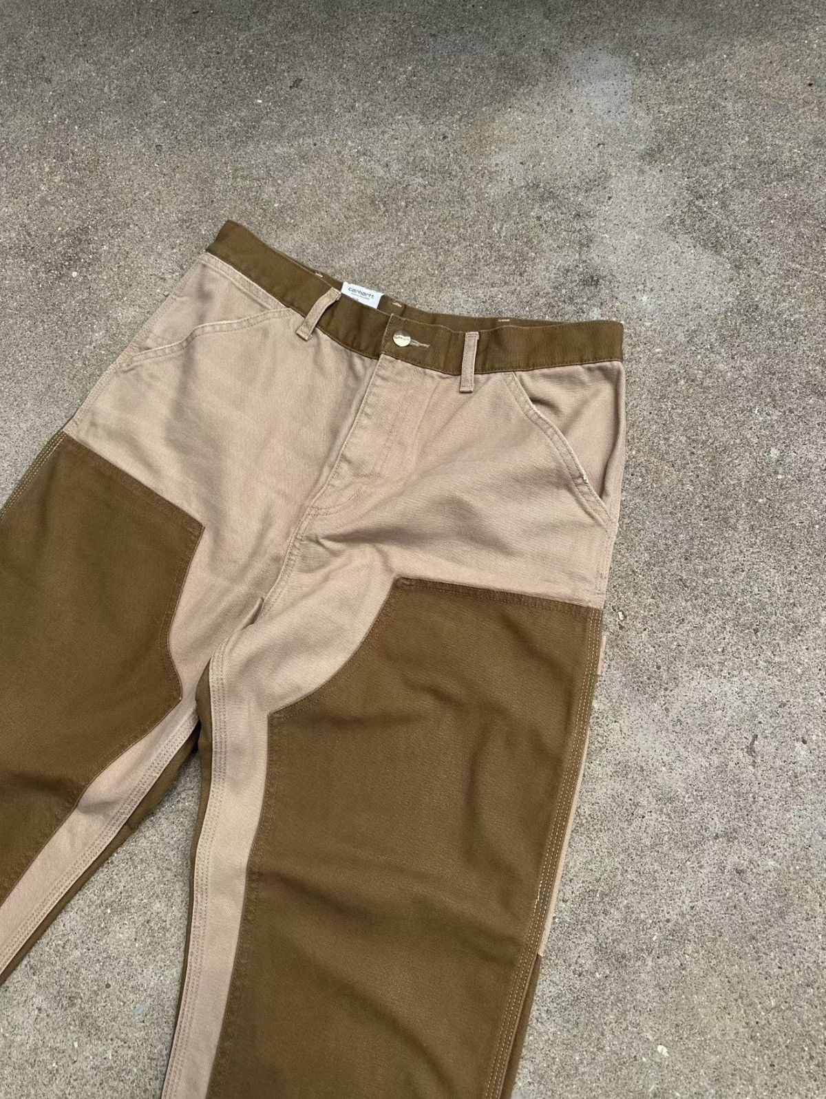Carhartt Carhartt WIP Two Tone Double Knee Pant – Hamilton Brown Size US 32 / EU 48 - 2 Thumbnail