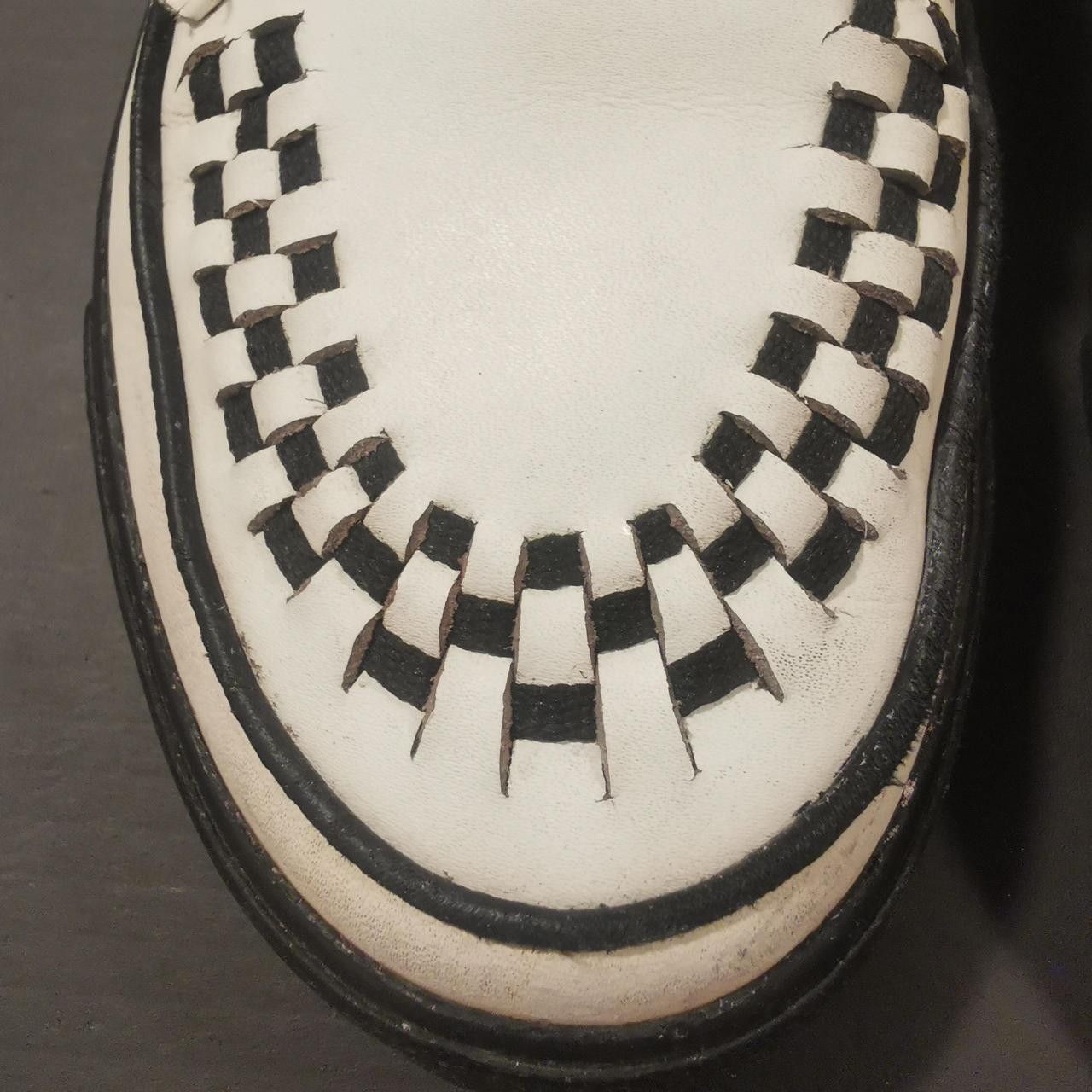 T.U.K. Footwear Mens T.U.K. White & Black Check Sneaker creepers UK 7 US 8 Size US 8 / EU 41 - 5 Thumbnail