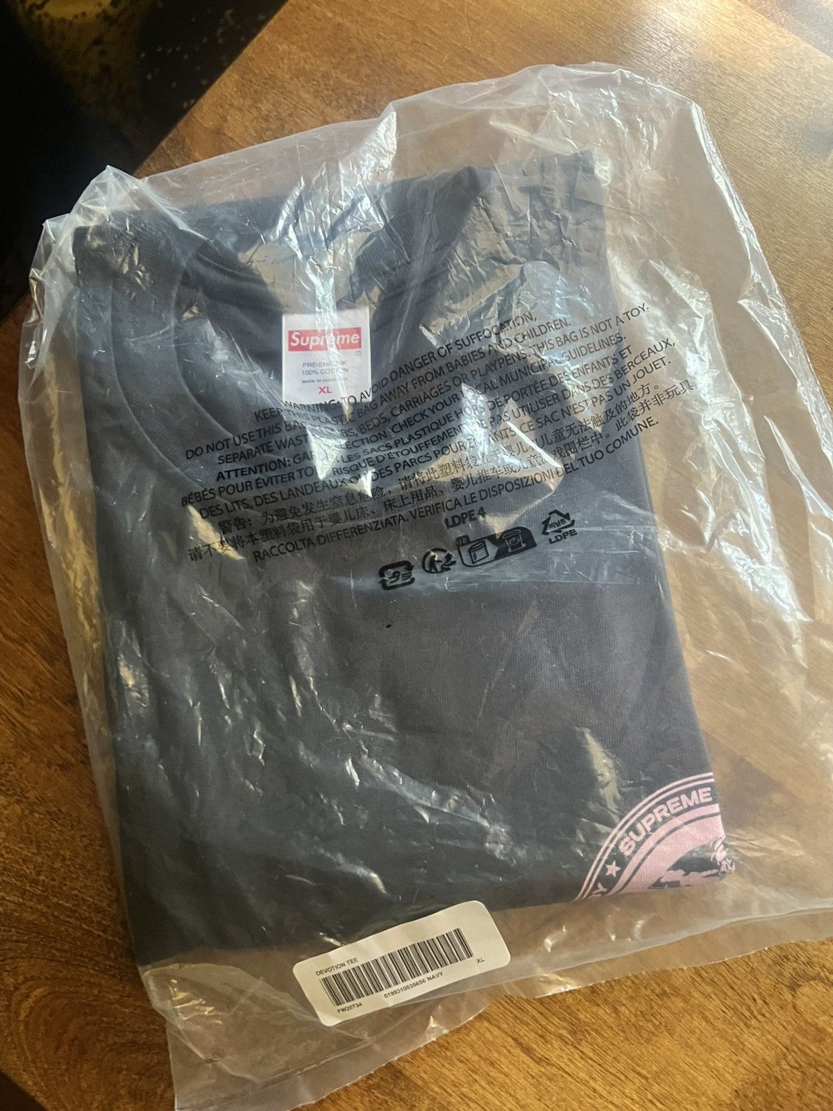 Supreme Devotion Tee Navy Blue FW25