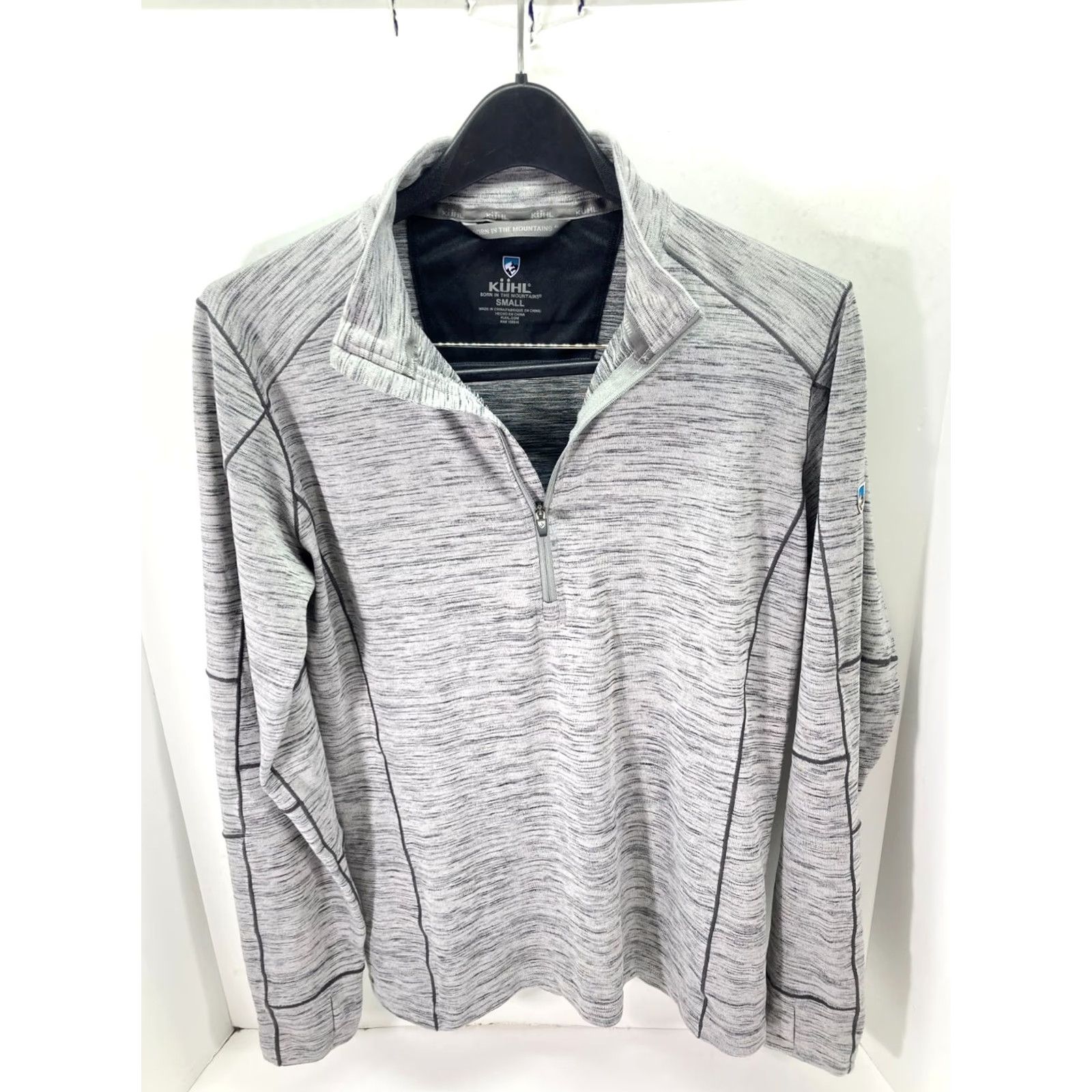 Logo 7 Kuhl Alloy Pullover Sweater Mens S Heather Gray 1/4 Zip Knit Long Sleeve Mock Neck Logo Size US S / EU 44-46 / 1 - 3 Thumbnail