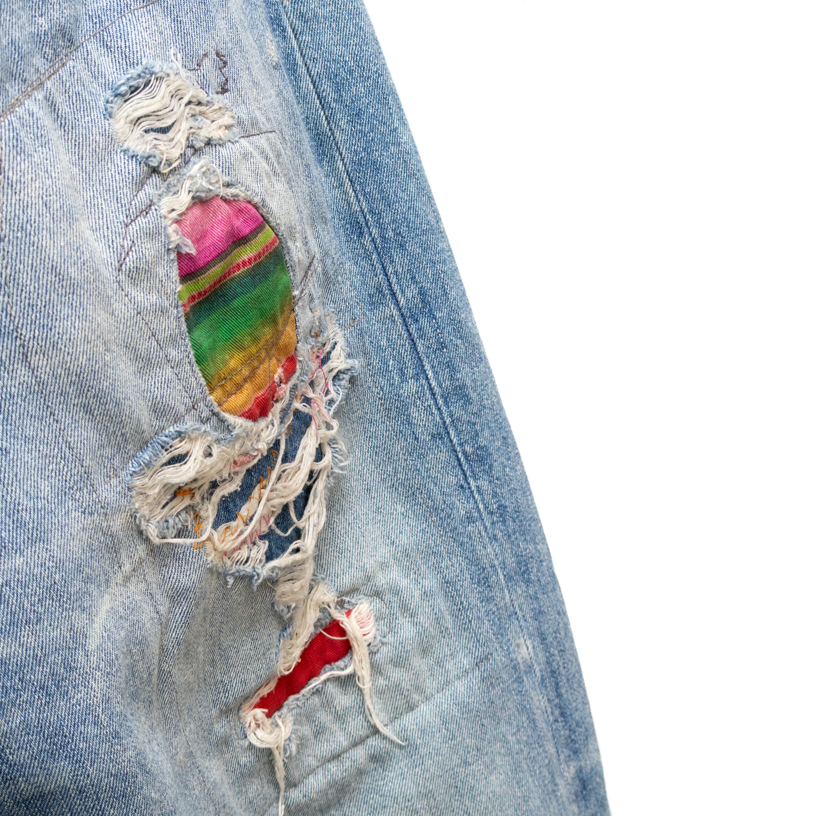 Polo Ralph Lauren Polo Ralph Lauren Sullivan Slim Patchwork Distressed Jeans Size US 36 / EU 52 - 13 Thumbnail