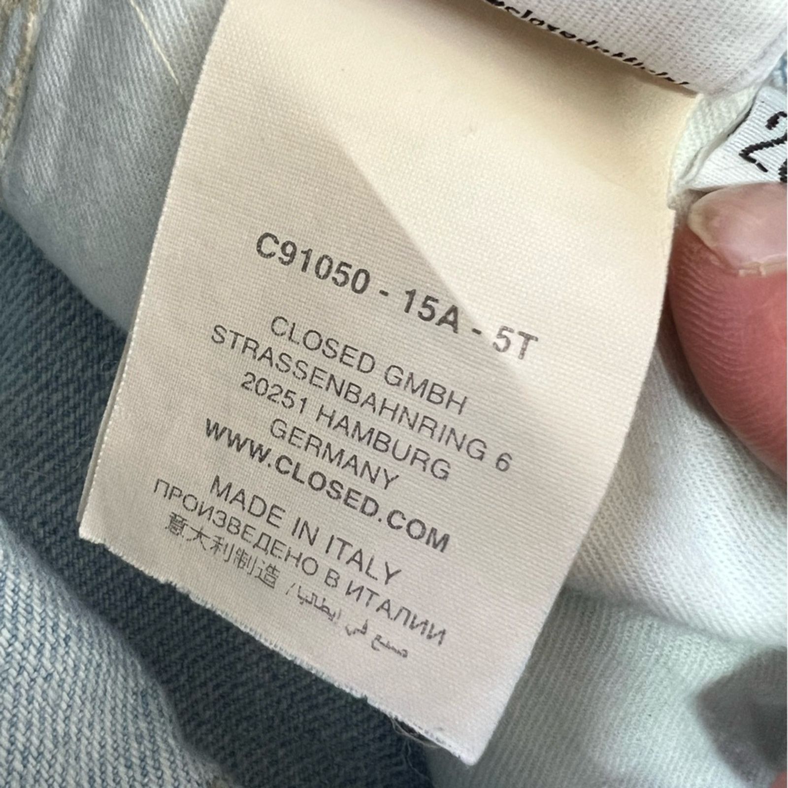 CLOSED Closed Denim Jeans 26 Made In Italy Pearl C91050 28x27 CLEAN Size 26" / US 2 / IT 38 - 8 Thumbnail