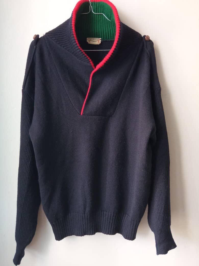 Boneville Vintage 80s Boneville by Massimo Osti Archive Wool Sweater Size US L / EU 52-54 / 3 - 3 Thumbnail