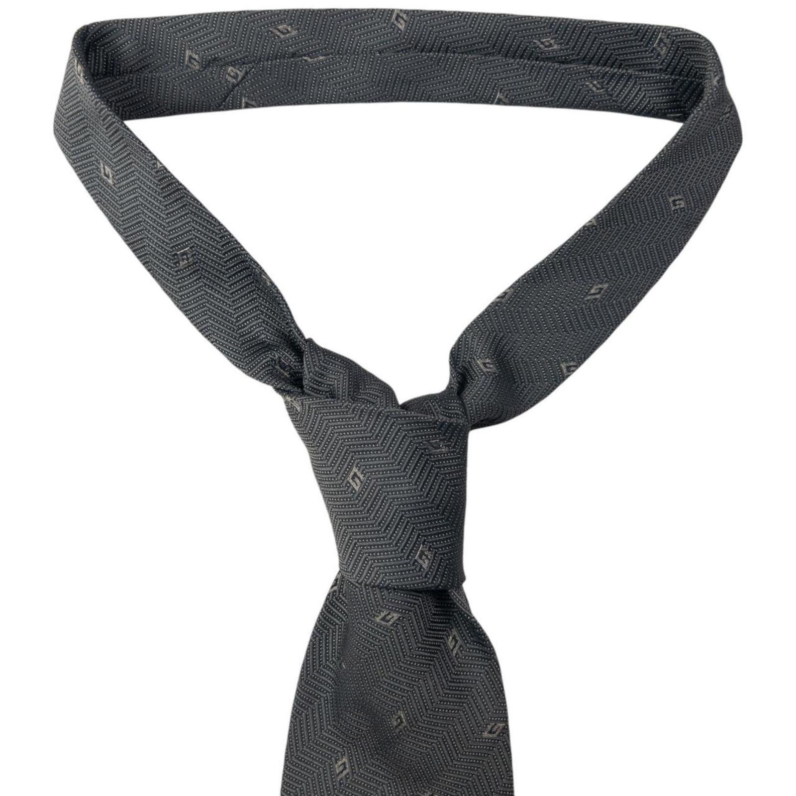 Gucci Vintage Gucci Monogram Zigzag Silk Tie Size ONE SIZE - 4 Thumbnail