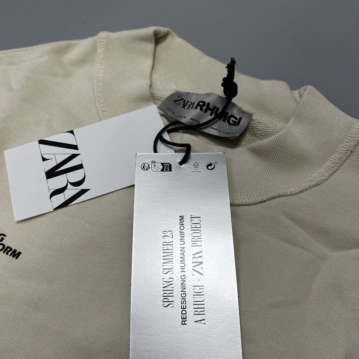 Rhude × Zara RHUDE x Zara NEW beige logo sweatshirt size S Size US S / EU 44-46 / 1 - 9 Thumbnail