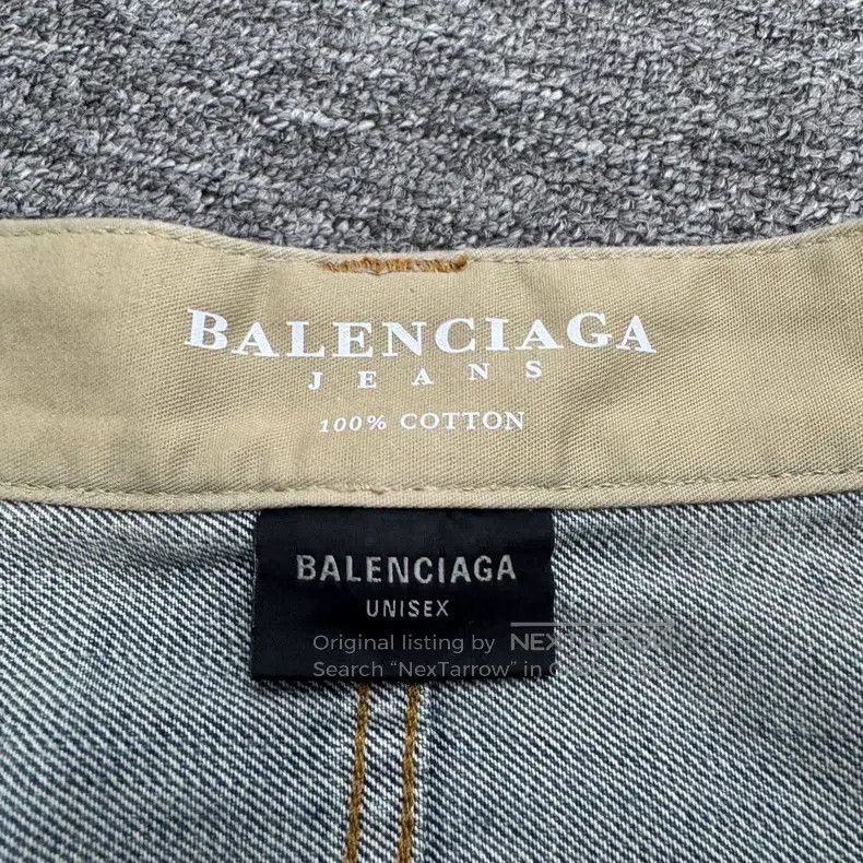 Balenciaga Balenciaga size S Embroidered letter distressed wide-leg j Size US 27 - 2 Thumbnail