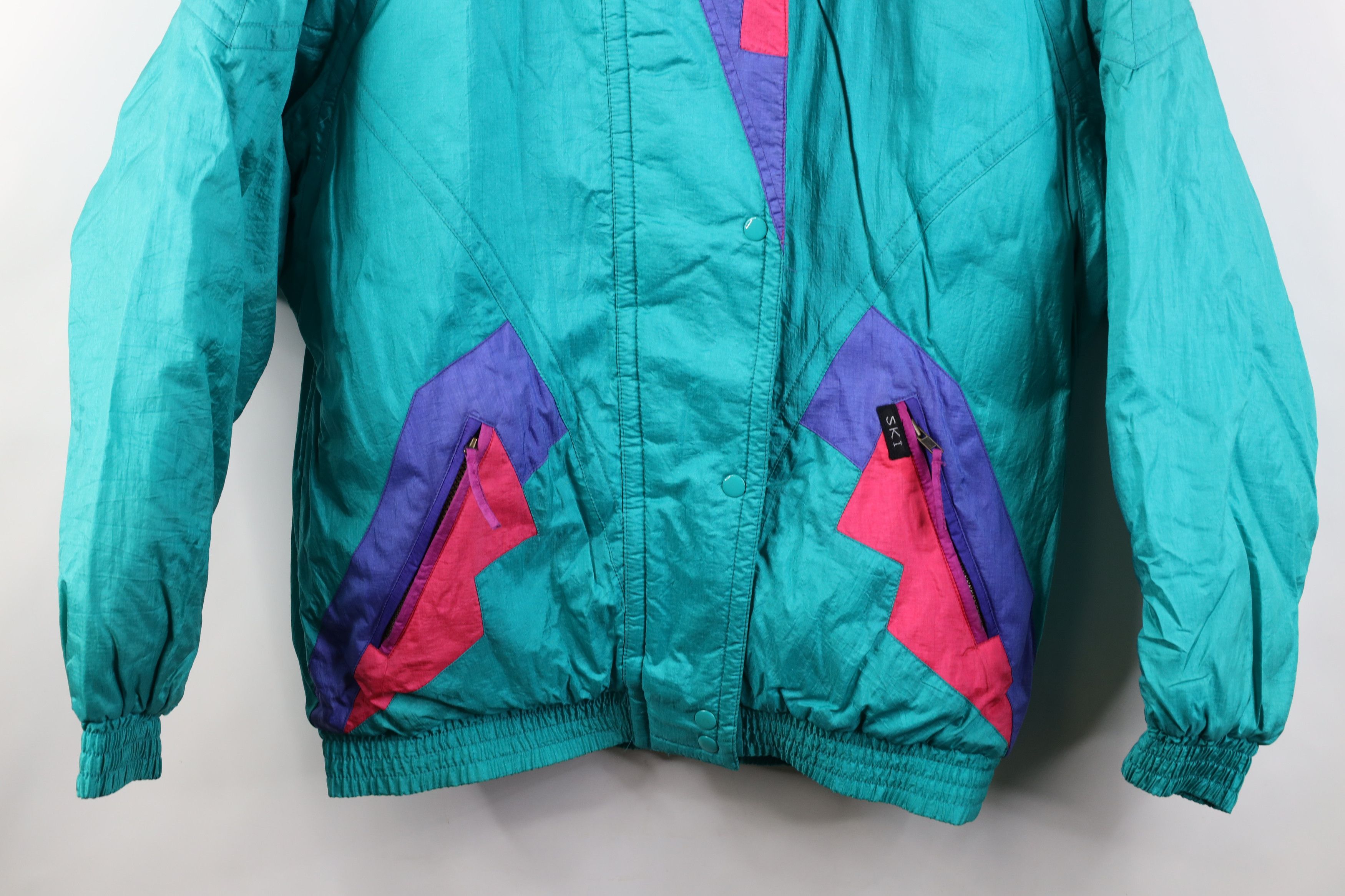 Vintage Vintage 90s Streetwear Block Ski Snowboard Puffer Jacket Size L / US 10 / IT 46 - 3 Thumbnail
