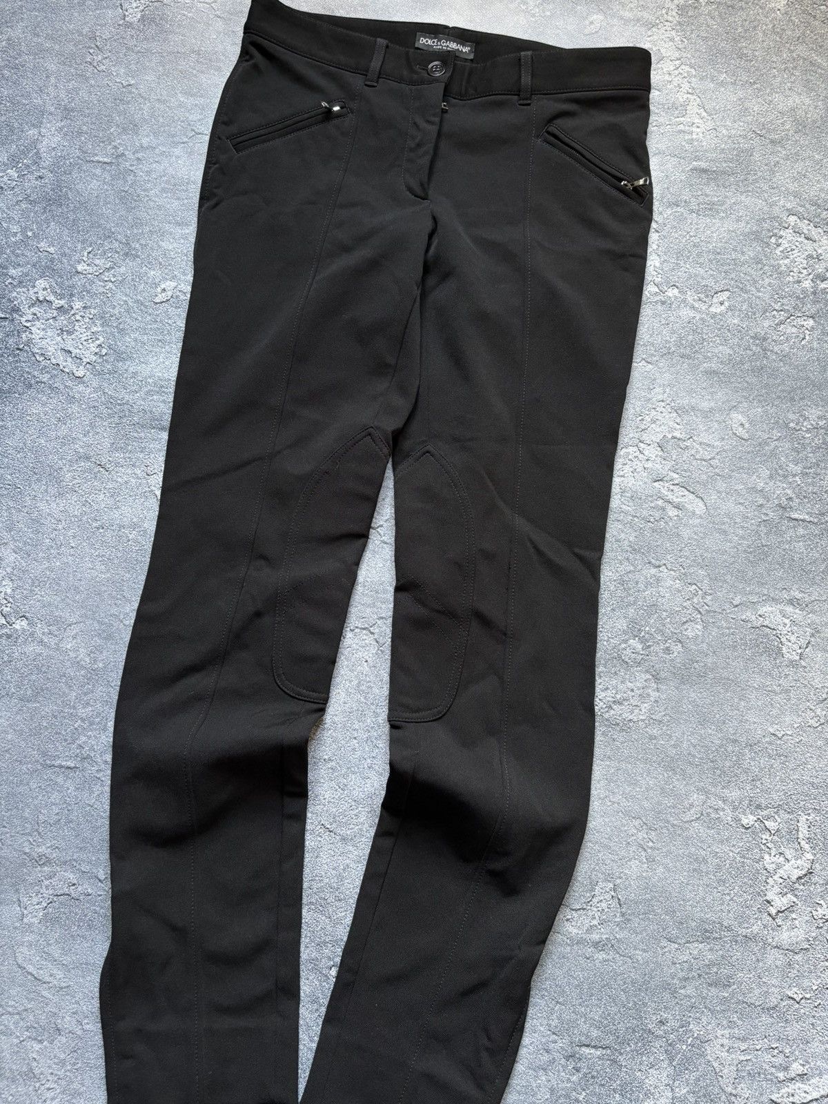 Dolce & Gabbana Vintage Dolce & Gabbana Women's Luxury Black Trousers Pants Size 28" / US 6 / IT 42 - 3 Thumbnail
