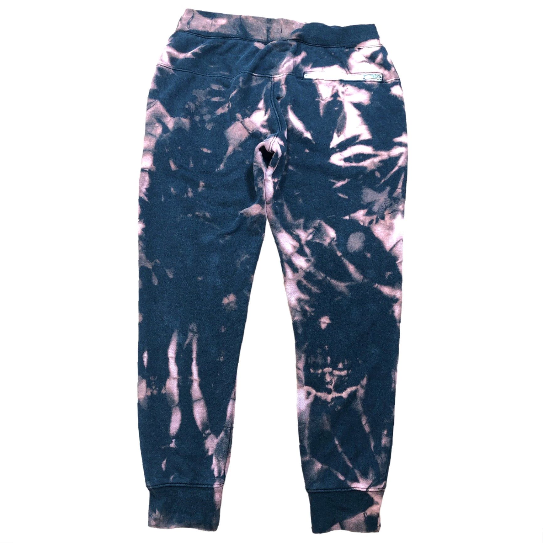 Nike VINTAGE Nike Sweatpants Black Mens M Tie Dye Drawstring 90s Athleisure College Logo Pockets+Straight Inseam 29in Casual Activewear — Mens Size US 31 - 2 Thumbnail